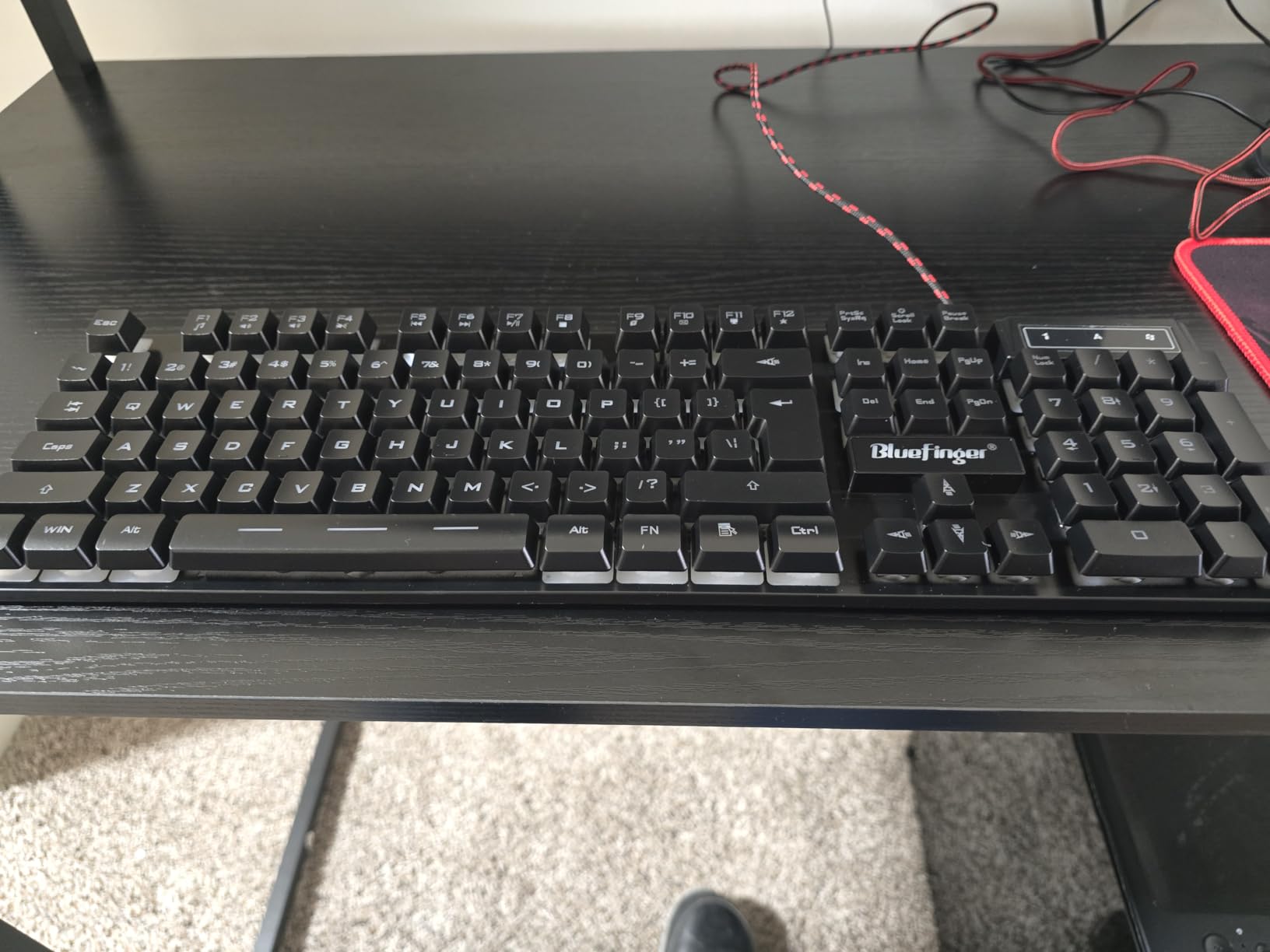 BlueFinger RGB Gaming Keyboard and Backlit Mouse and Headset Combo, USB Wired Backlit Keyboard, LED Gaming Mouse Set, Headset with Microphone for Laptop PC Computer Game and Work customer photo 2