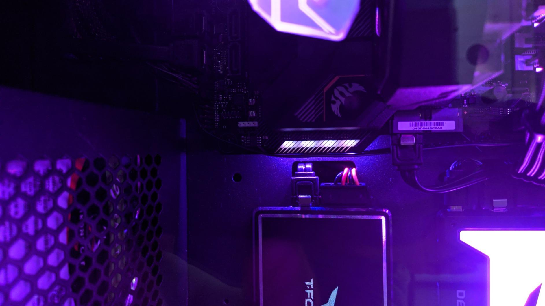 EZDIY-FAB RGB GPU Holder 5V 3-Pin Colorful RGB Graphics Card GPU Support Video Card Holder Bracket, Video Card Sag Holder/Holster Bracket- 309-1 customer photo 1