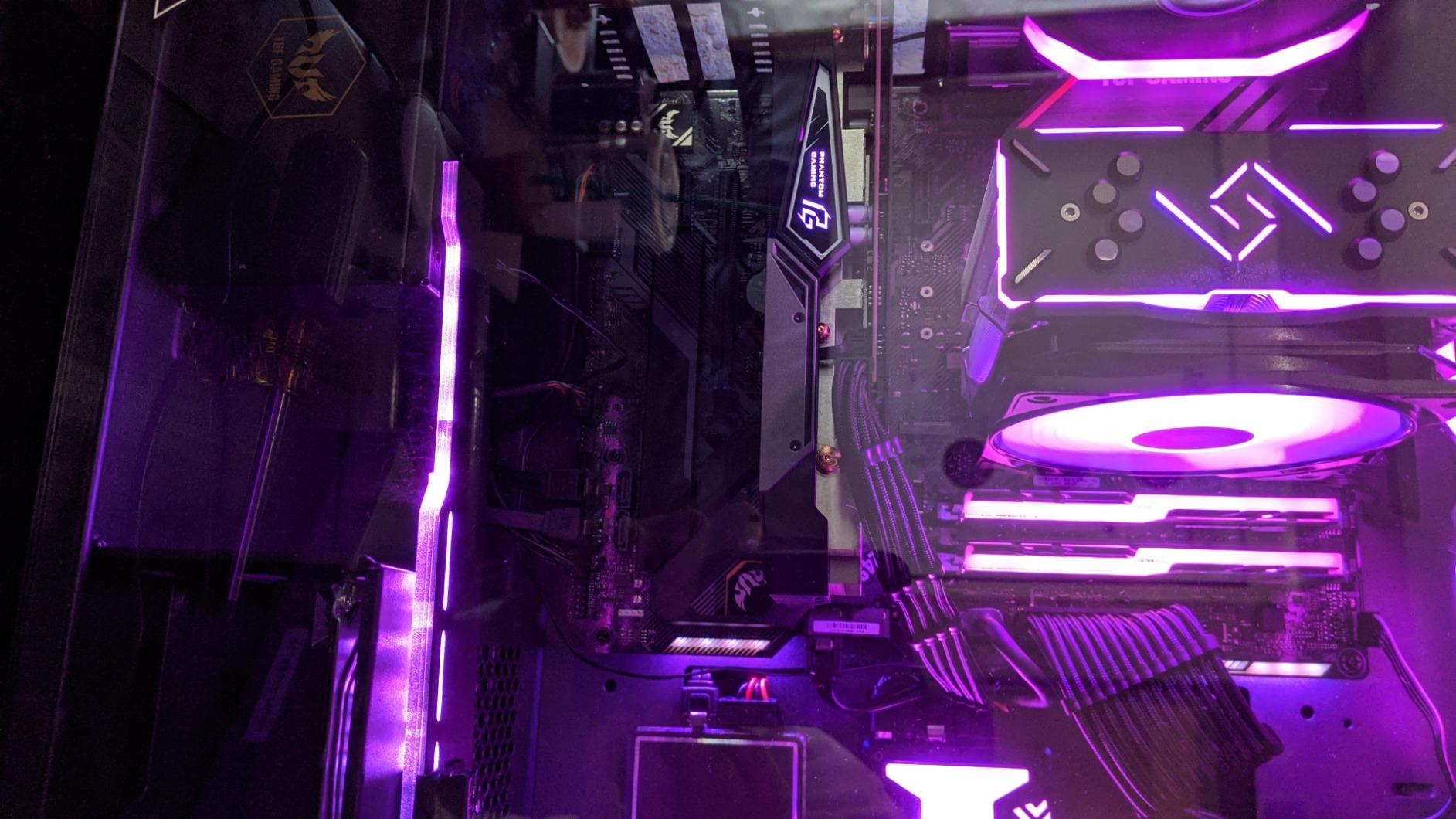 EZDIY-FAB RGB GPU Holder 5V 3-Pin Colorful RGB Graphics Card GPU Support Video Card Holder Bracket, Video Card Sag Holder/Holster Bracket- 309-1 customer photo 2