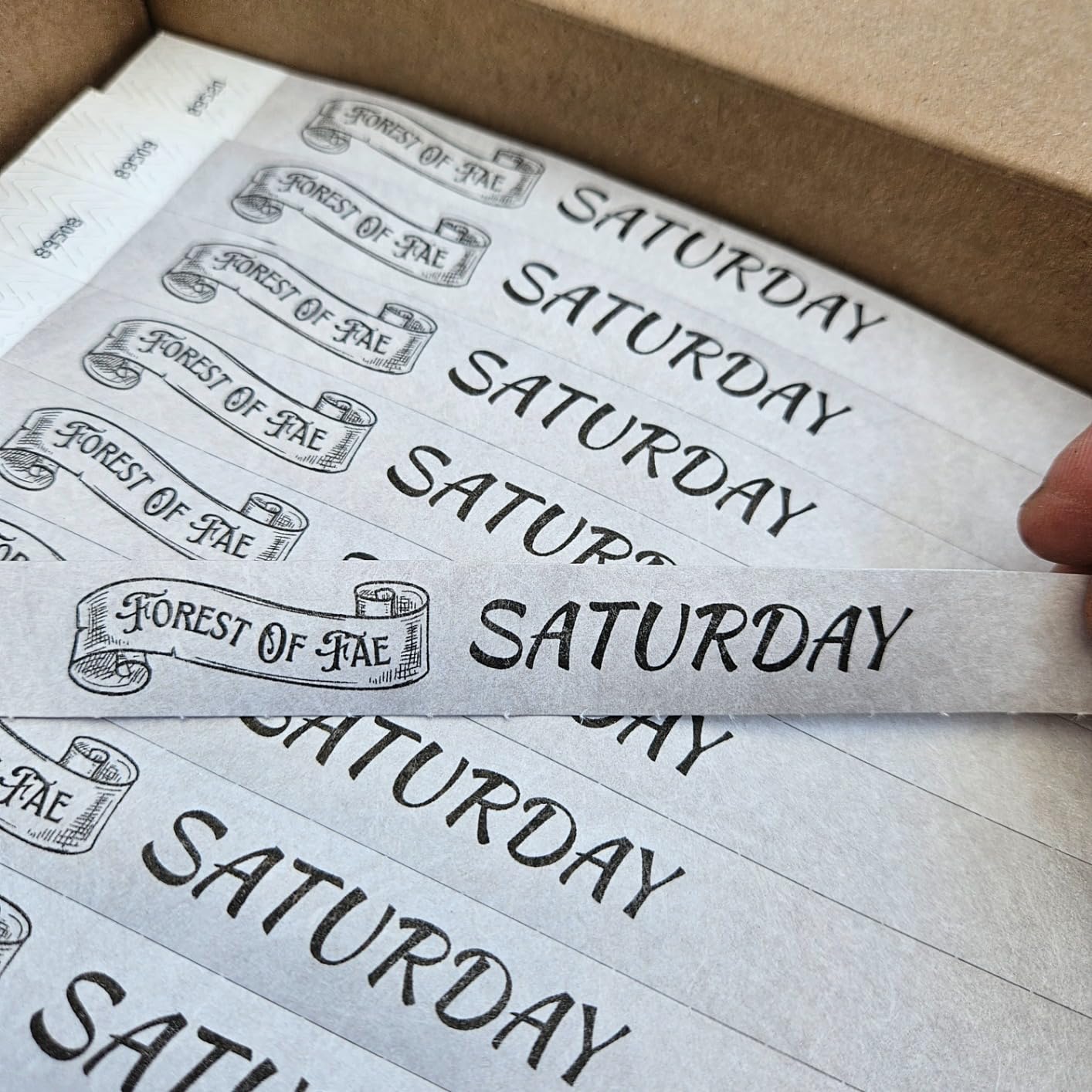 WristCo Silver Custom Imprint Wristbands - 500 Count Tyvek 3/4