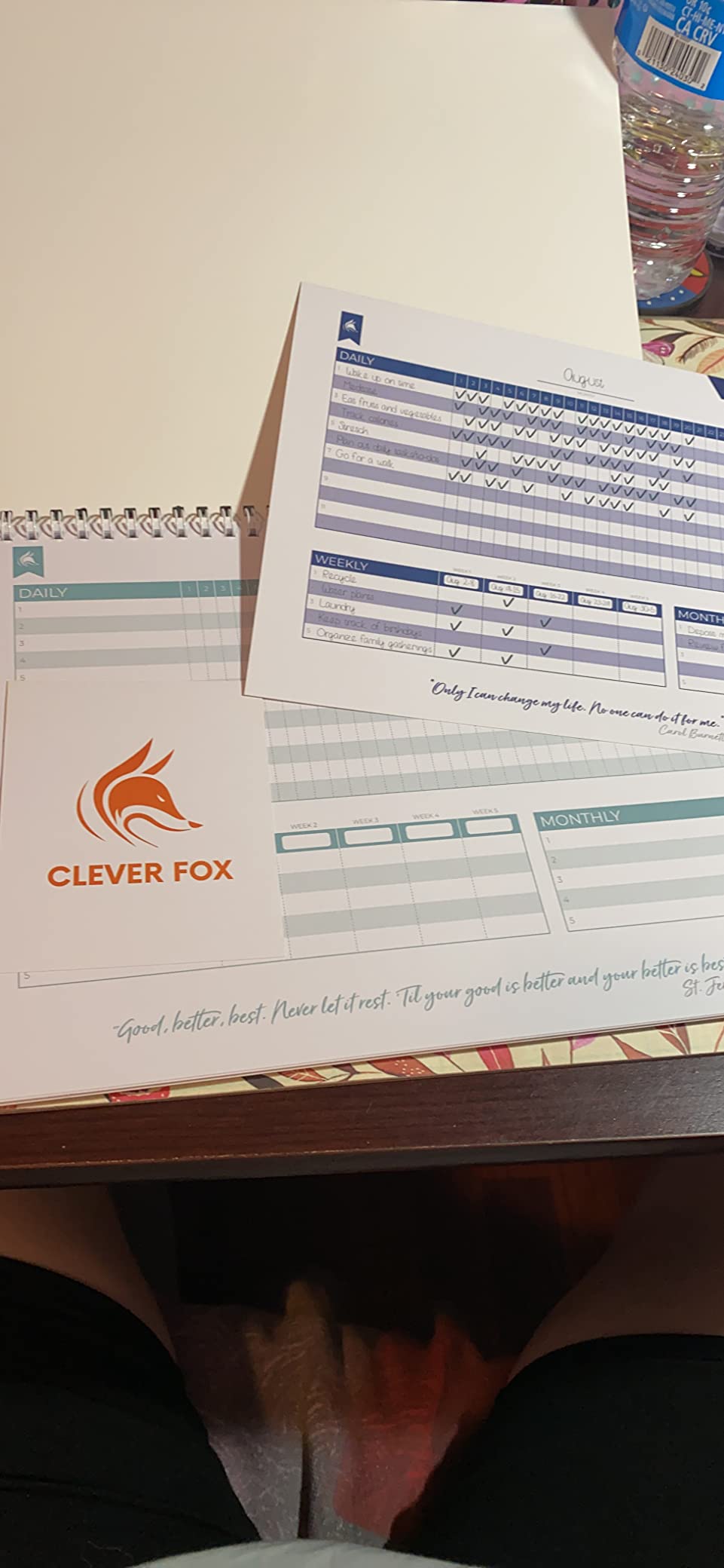 Clever Fox Habit Tracker Calendar - Inspirational Goal Tracker and Habit Calendar for Atomic Habits - Colorful Habit & Goal Planner Journal to Boost Productivity - 24 Months, 10 x 8 (Black) customer photo 2