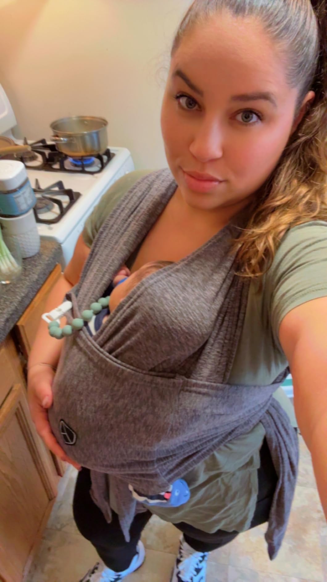 Koala Babycare Baby Carrier Wrap, Easy to Wear As a T-Shirt - Original Baby Carrier Newborn to Toddler - Sling One Size Fits All - Baby Wraps Carrier Up to 22lbs customer photo 2