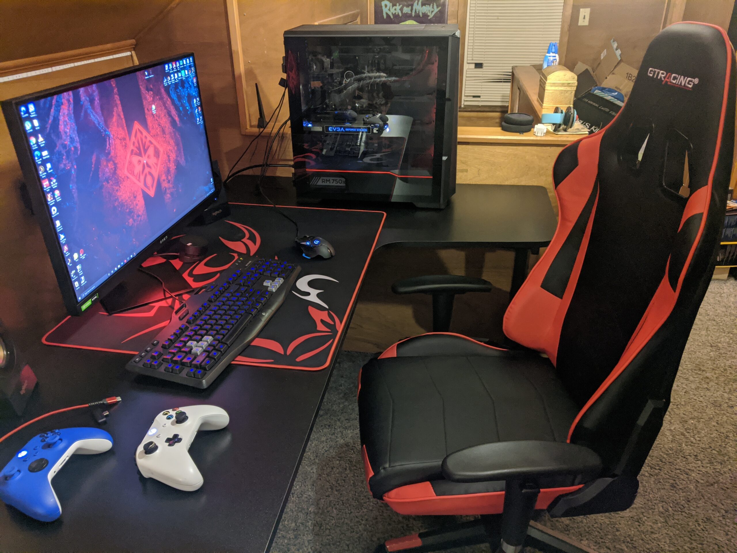 Eureka Ergonomic L Shaped Gaming Desk, 61 Inch Computer Corner Desk, Modern Office Study Writing Desk, Home Gaming Table with Mouse Pad & Cable Management, Sturdy Metal Frame, Easy to Assembly, Right customer photo 1