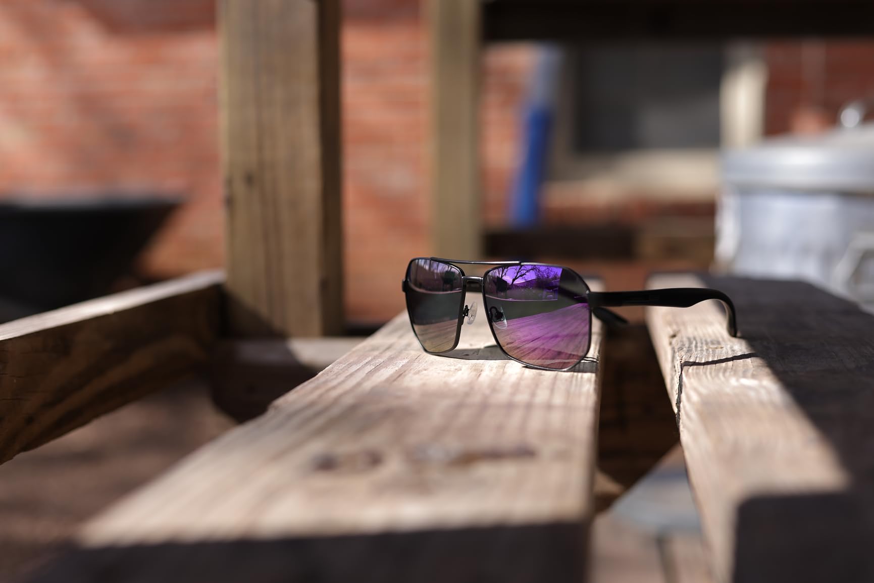 Aviator Sunglasses for Men Square Polarized Polygon Lens - UV 400 Protection with Accessories 61MM Driving Outdoor customer photo 2