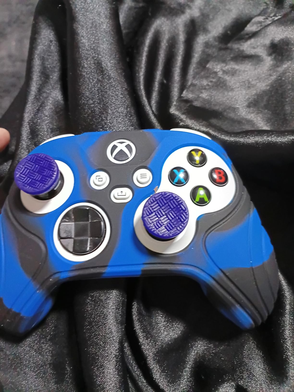 eXtremeRate PlayVital Samurai Edition Anti-Slip Controller Grip Silicone Skin for Xbox Core Controller, Ergonomic Protective Case Cover for Xbox Series S/X w/Thumb Grips - Aqua Green customer photo 1