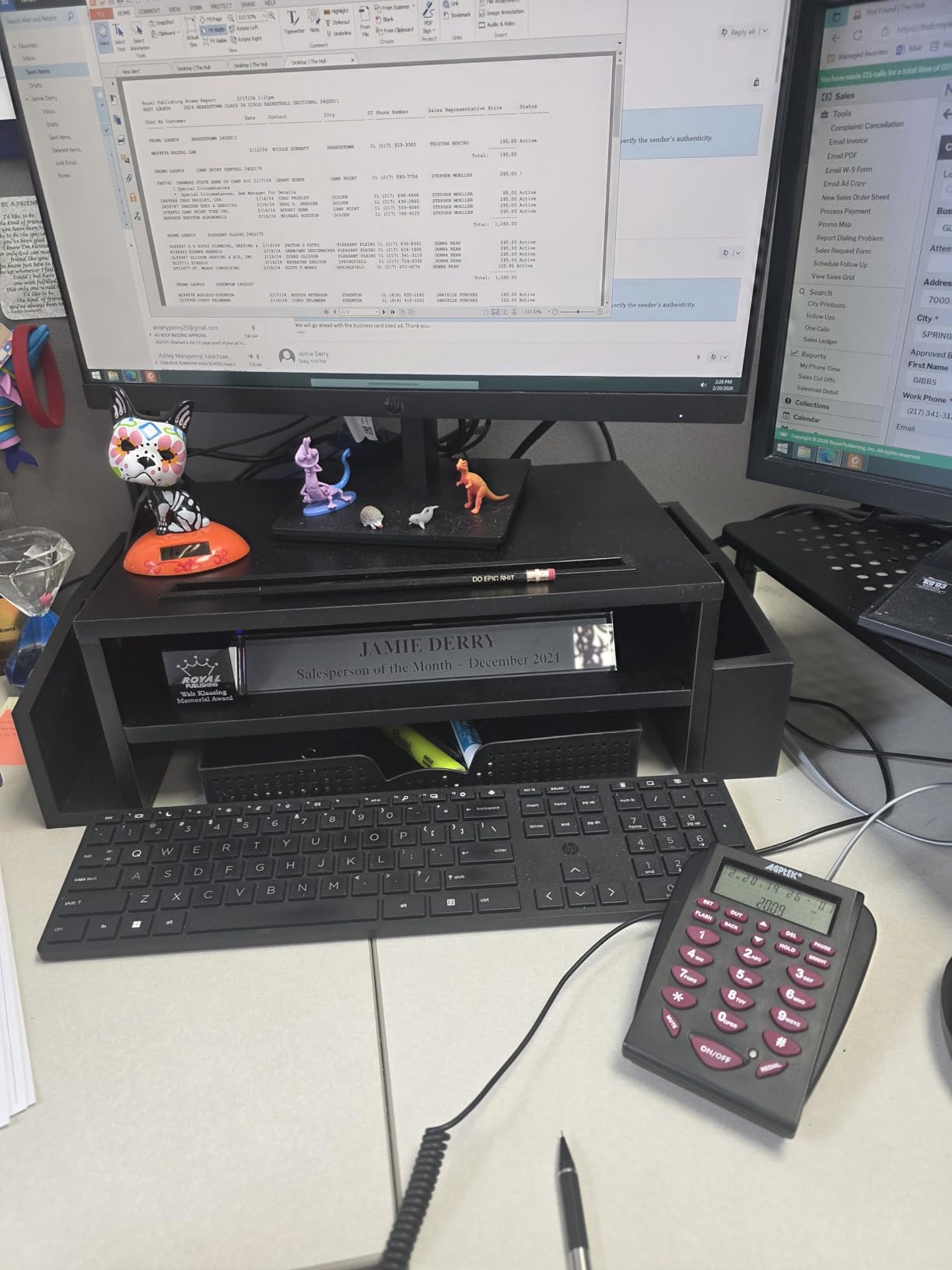 Simple Houseware Desk Monitor Stand Riser with Adjustable Organizer tray, Maple customer photo 1