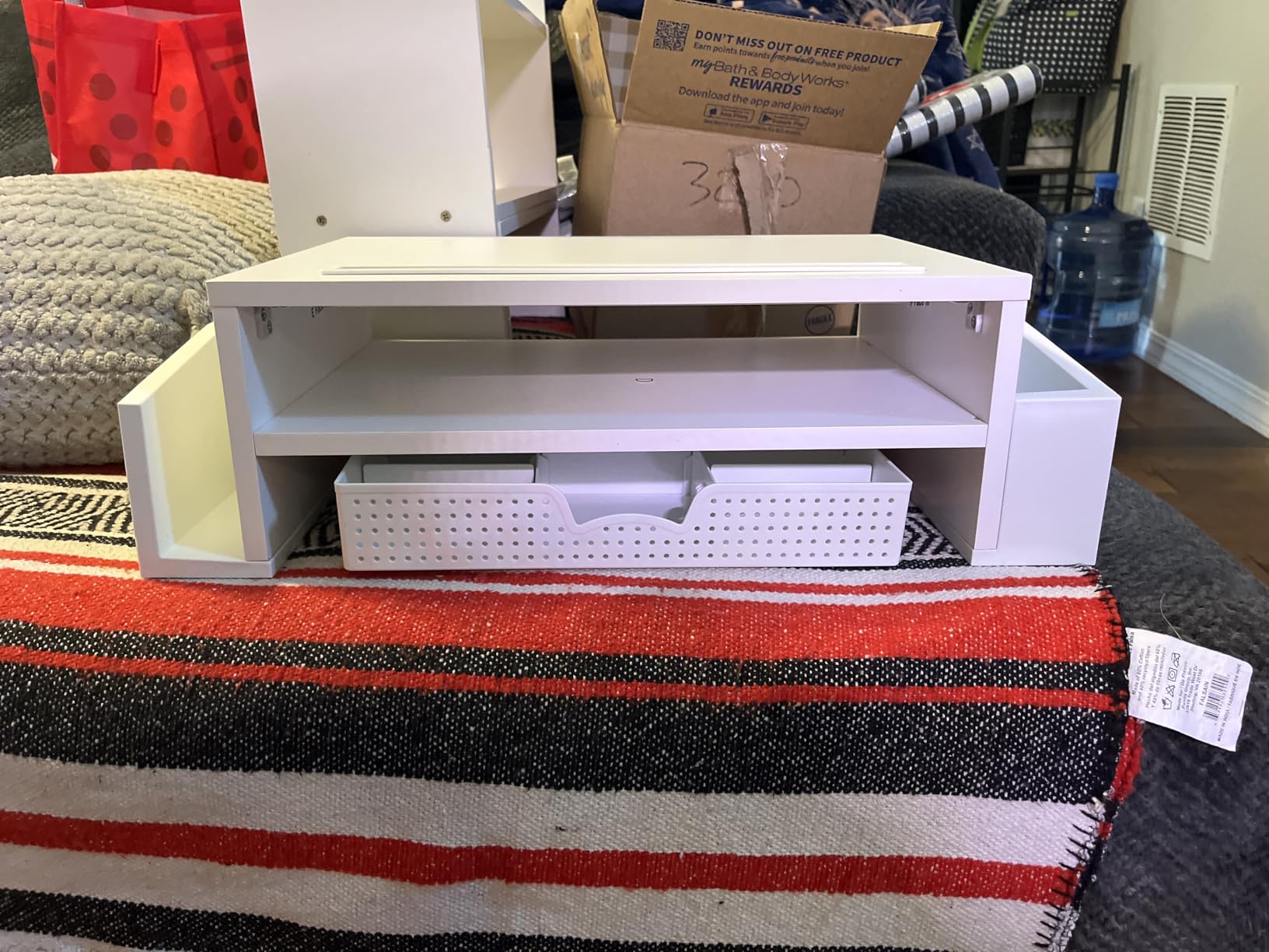 Simple Houseware Desk Monitor Stand Riser with Adjustable Organizer tray, Maple customer photo 2