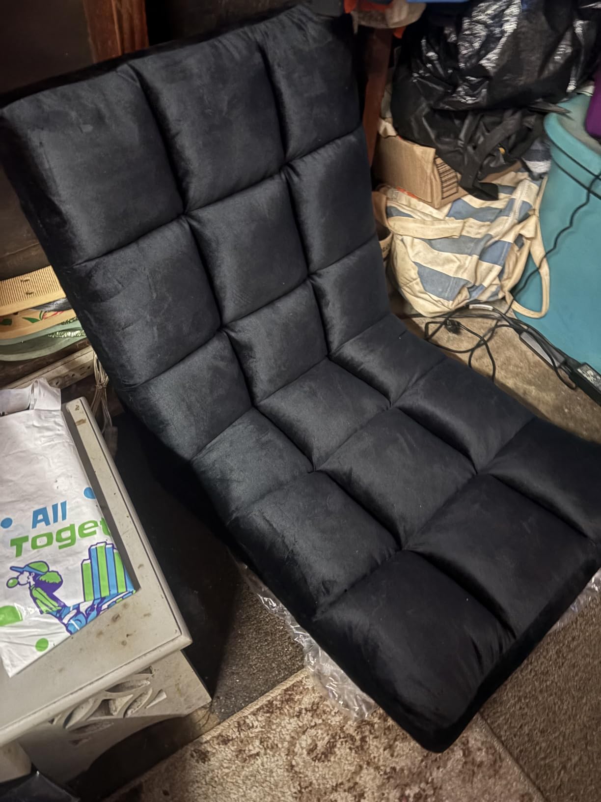 Yaheetech Padded Floor Chair with Back Support, Lounge Chairs Armless Meditation Cushion with Memory Foam, Adults Video Gaming Sofa Chair with Adjustable Backrest Floor Seating, Gray, 2pcs customer photo 1