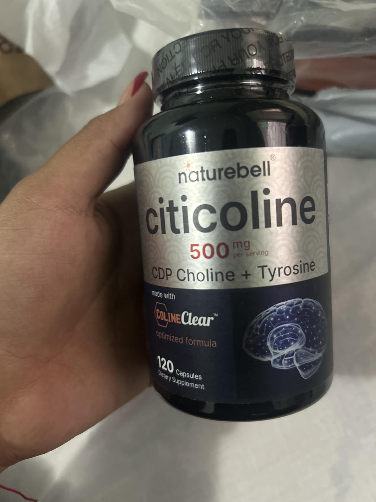 NatureBell Citicoline 500mg - 120 Capsules - Brain Function Support for Adults - Memory & Focus Aid with CDP Choline & Tyrosine - Fast-Absorbing Formula* - Non-GMO & Gluten-Free customer photo 1