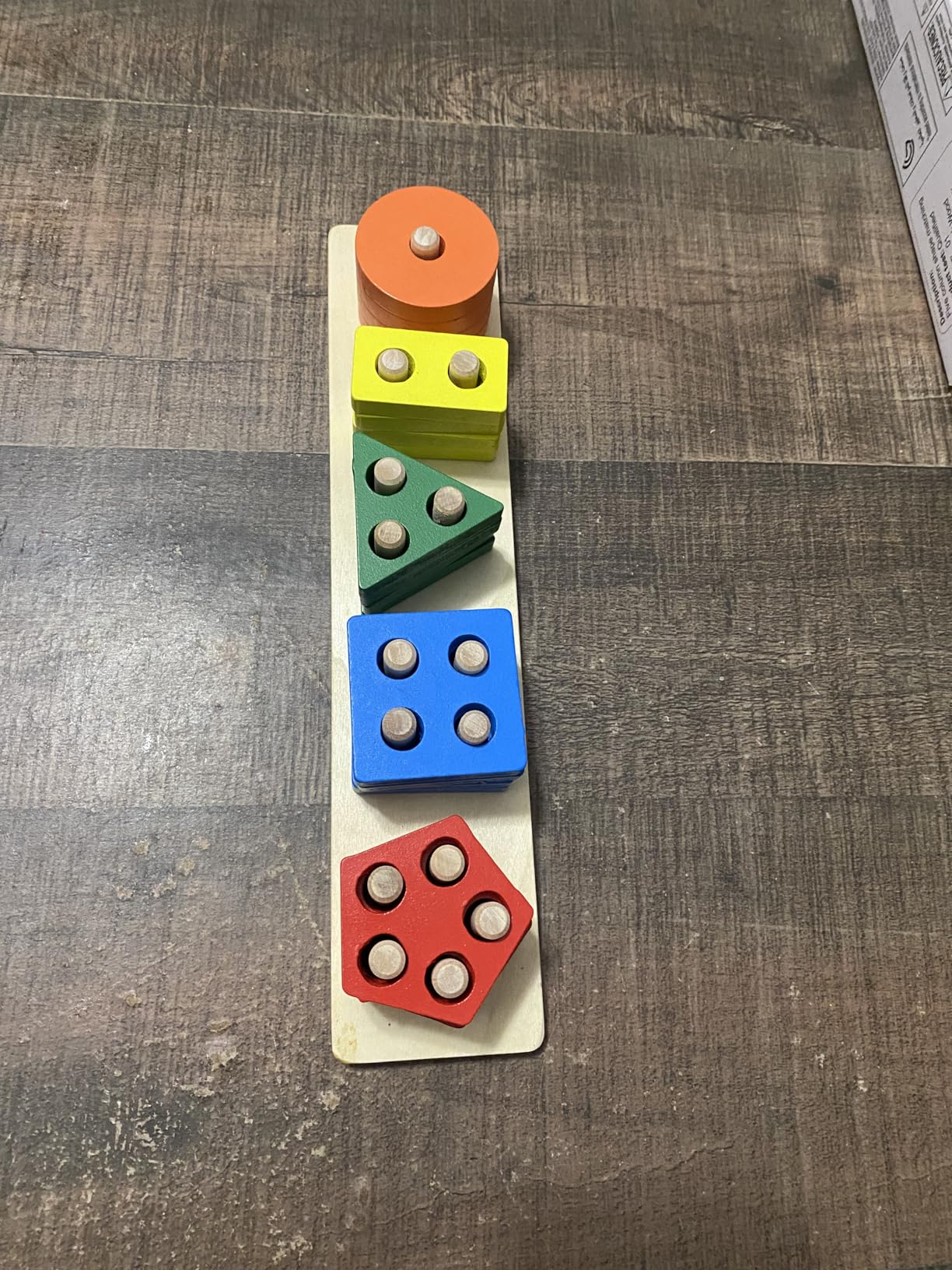 PEBIRA Montessori Toys for 1 to 3-Year-Old Boys Girls Toddlers, Wooden Sorting & Stacking Toys for Toddlers and Kids Preschool, Educational Color Recognition Shape Sorter, Learning Puzzles Gift customer photo 1