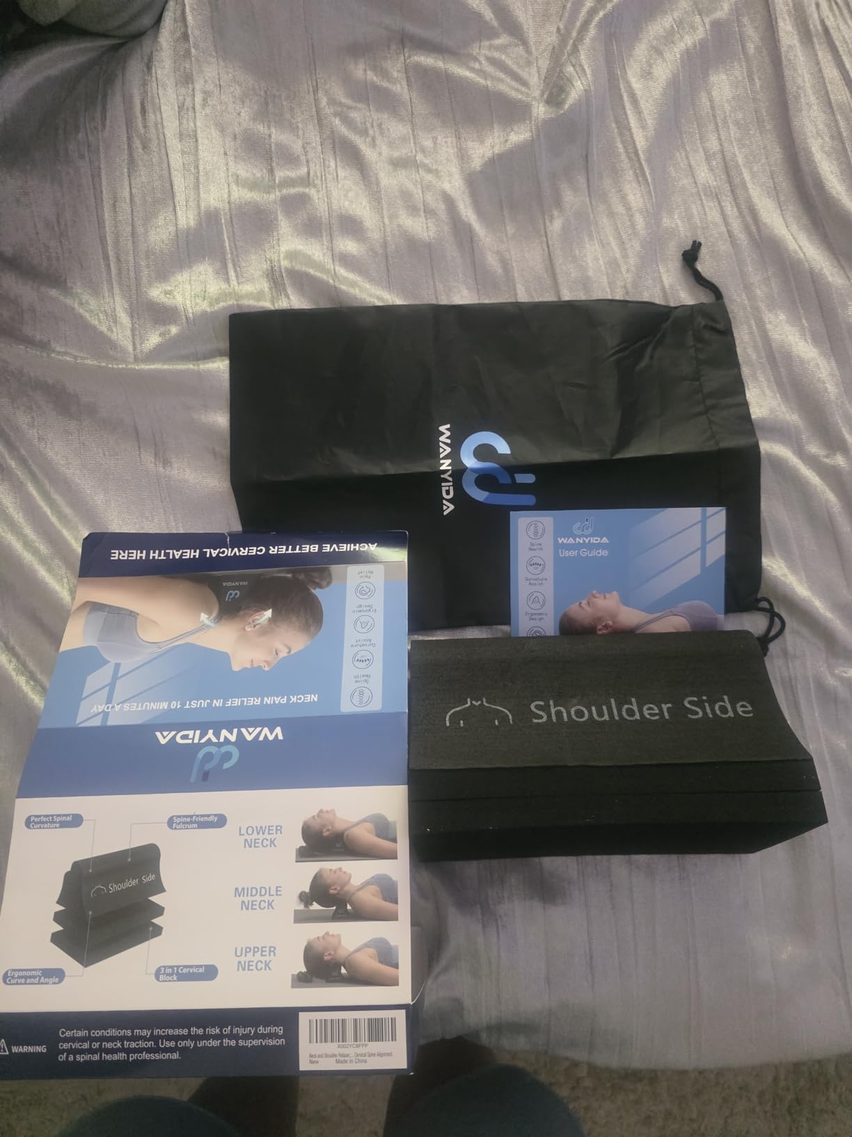 WANYIDA Neck and Shoulder Relaxer, Neck Stretcher Chiropractic Pillows for Pain Relief, Cervical Traction Device for Cervical Spine Alignment, FSA HSA Eligible customer photo 2