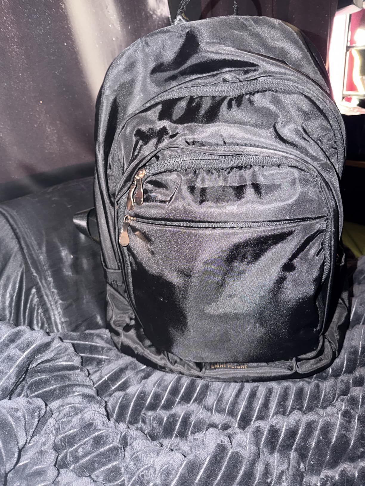 LIGHT FLIGHT Travel Backpack for Women, 15.6 Inch Laptop Backpack with USB Charging Hole, Water Resistant College Bookbag, Large Capacity Black Computer Backpacks for Work, Black customer photo 1