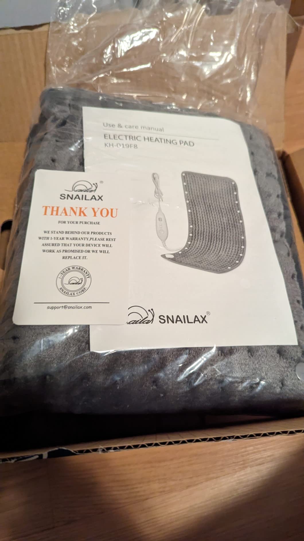 Snailax Heating Pad & Foot Warmer with 6 Temperature Settings & Auto Shut Off, 17