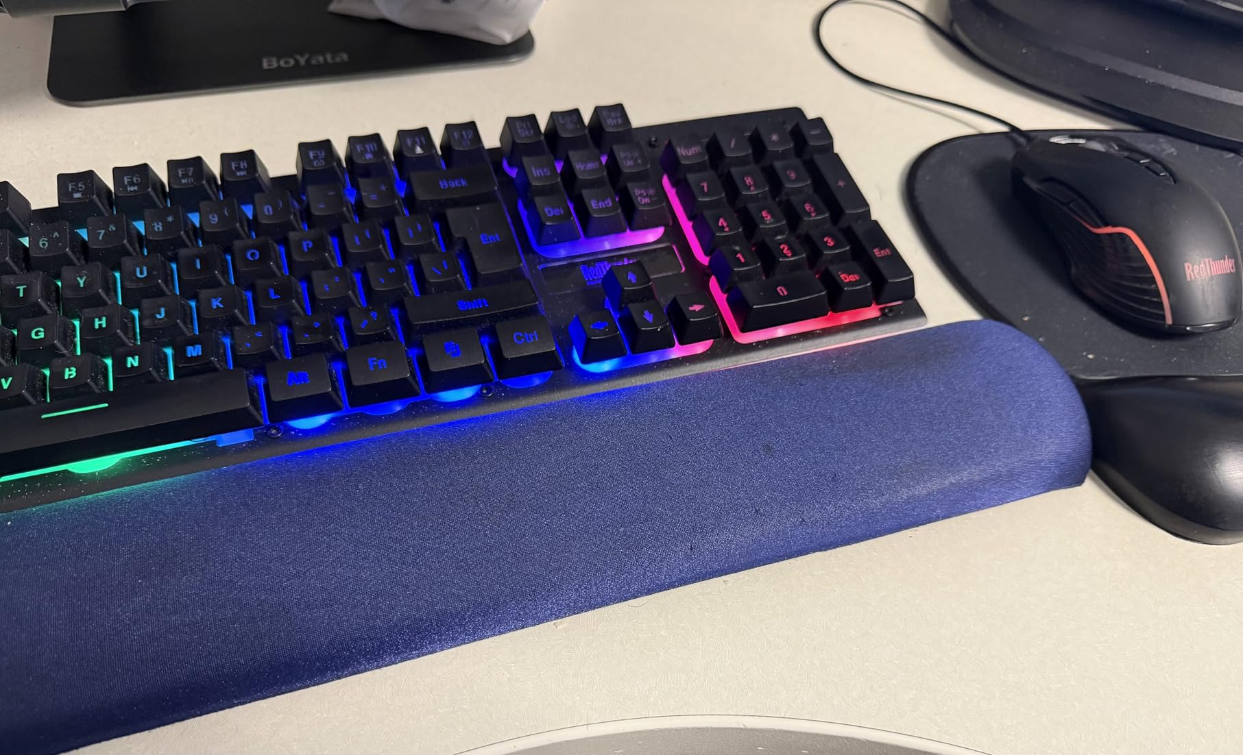 RedThunder K10 Wireless Gaming Keyboard and Mouse Combo, LED Backlit Rechargeable 3800mAh Battery, Mechanical Feel Anti-ghosting Keyboard + 7D 3200DPI Mice for PC Gamer customer photo 1