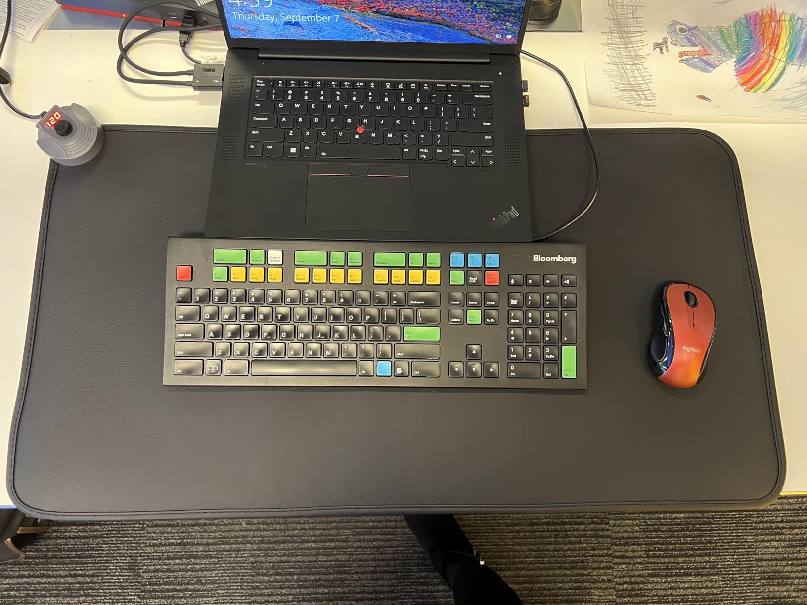 Mymyth Heated Desk Pad, Warm Mouse Pad, Foot Warmer - 8 Speeds Heated Control with Digital Display - 31.5''×17.5