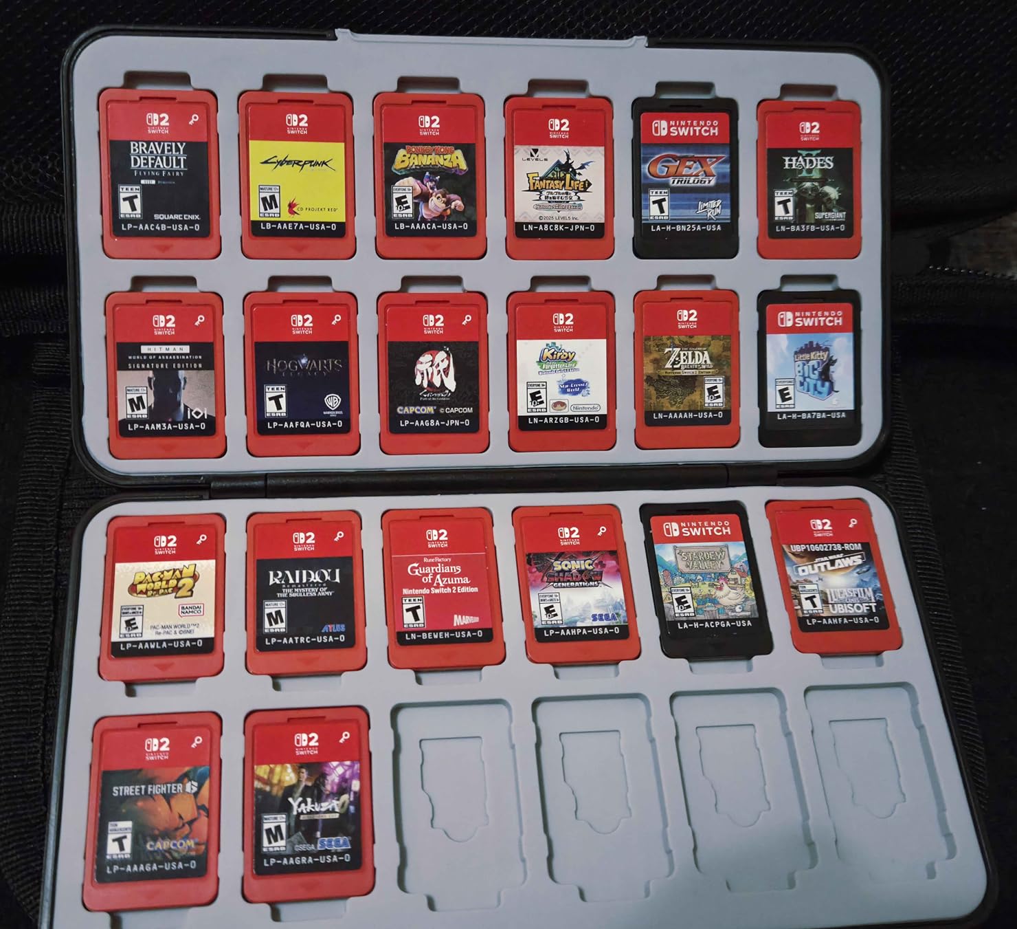 HEIYING Switch Game Card Case for Switch 2 & OLED & Lite, Portable Black Memory Storage Holder with 24 Game Card Slots and 24 Micro SD Cards Slots customer photo 2
