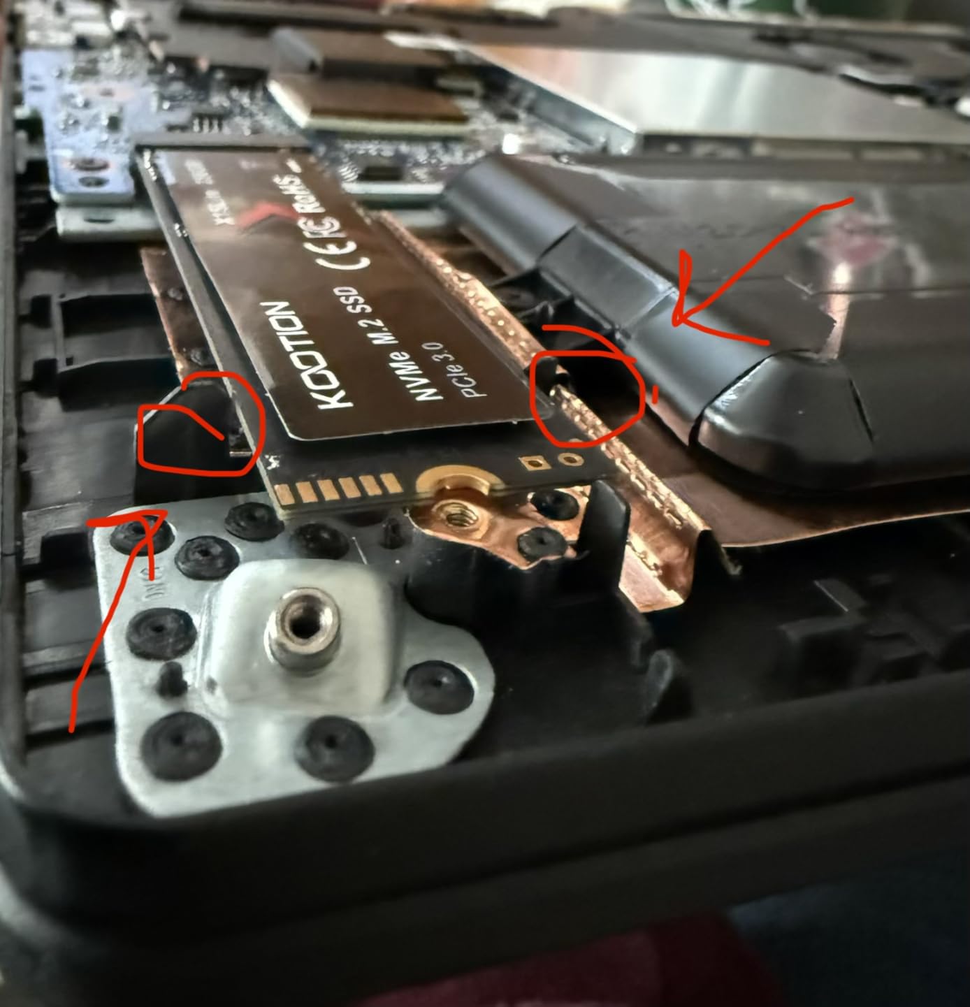 M.2 Heatsink Cooler 2280 SSD Double-Sided Heat Sink with Thermal Silicone pad for PS5/PC PCIE NVME M2 SSD(Black） customer photo 1