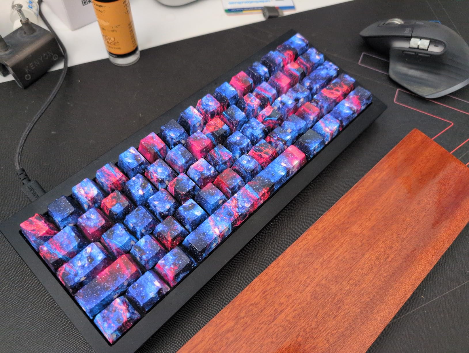 Keychron Q4 Wired Custom Mechanical Keyboard, QMK/VIA Programmable Macro, Full Aluminum, Hot-Swappable Gateron G Pro Brown Switch, 60% Layout Double Gasket Compatible with Mac and Windows - Blue customer photo 1