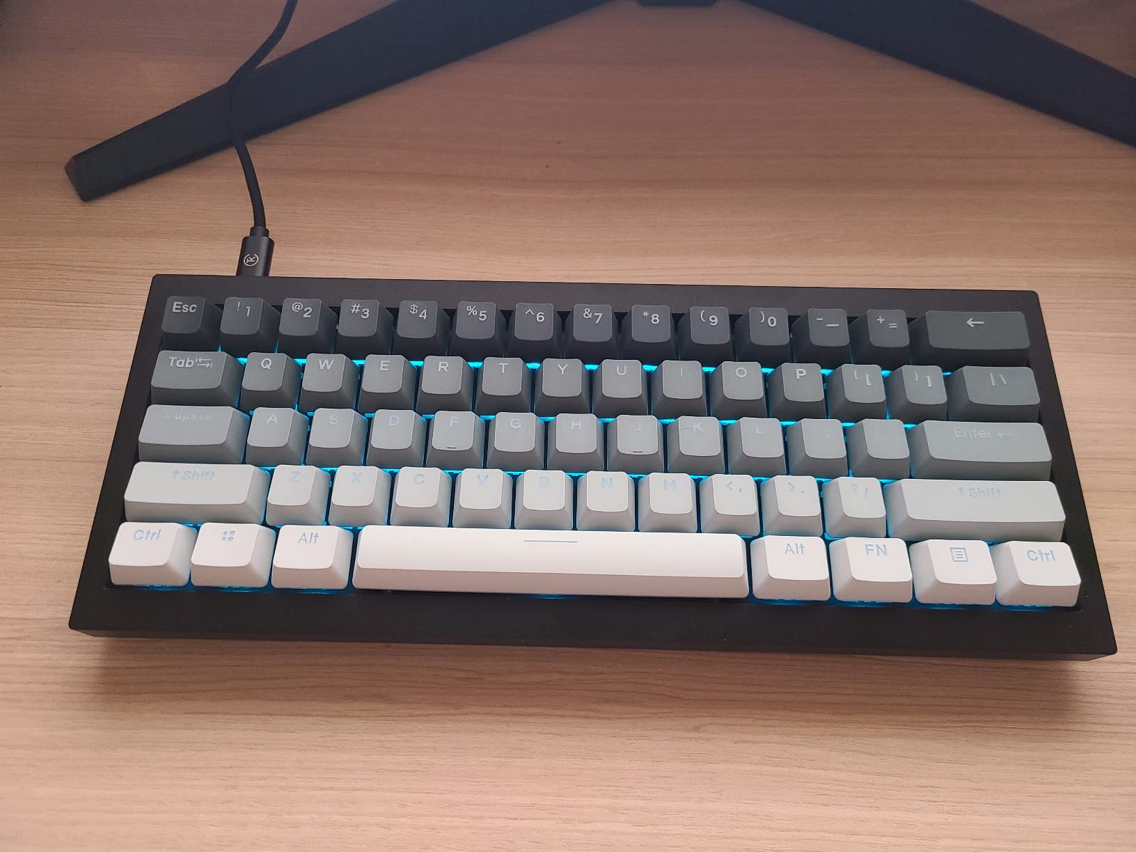 Keychron Q4 Wired Custom Mechanical Keyboard, QMK/VIA Programmable Macro, Full Aluminum, Hot-Swappable Gateron G Pro Brown Switch, 60% Layout Double Gasket Compatible with Mac and Windows - Blue customer photo 2