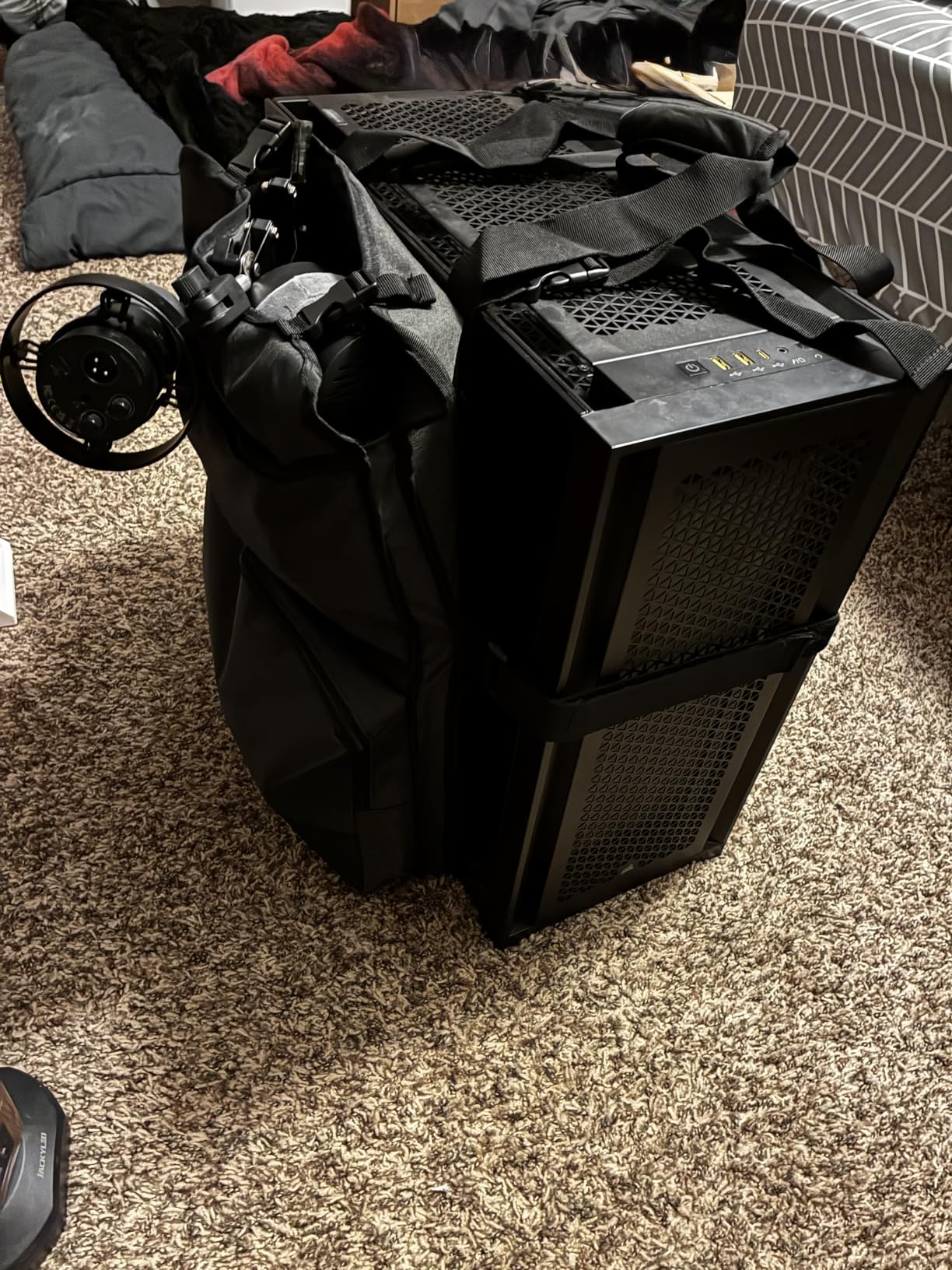 Trunab PC Tower Carrying Strap with Handle, Desktop Carrying Case with Pockets for Keyboard, Cable and Computer Accessories, Ideal for Transporting On The Go (Patented Design) customer photo 2