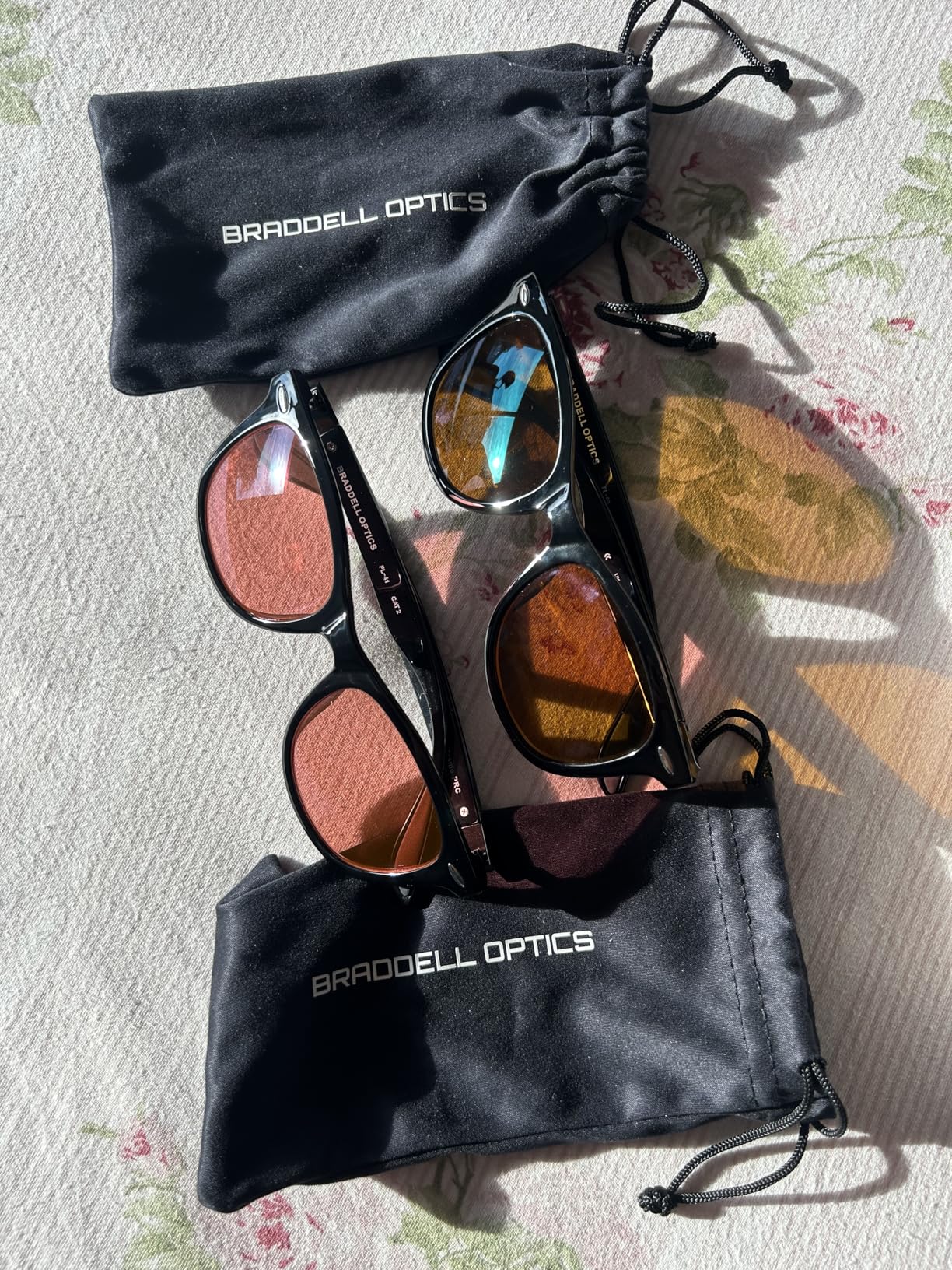 BRADDELL FL-41 Rose & FL-60 Wayfarer Blue Light Glasses for Migraine Light Sensitivity, Fluorescent LED Lighting & Concussion customer photo 2