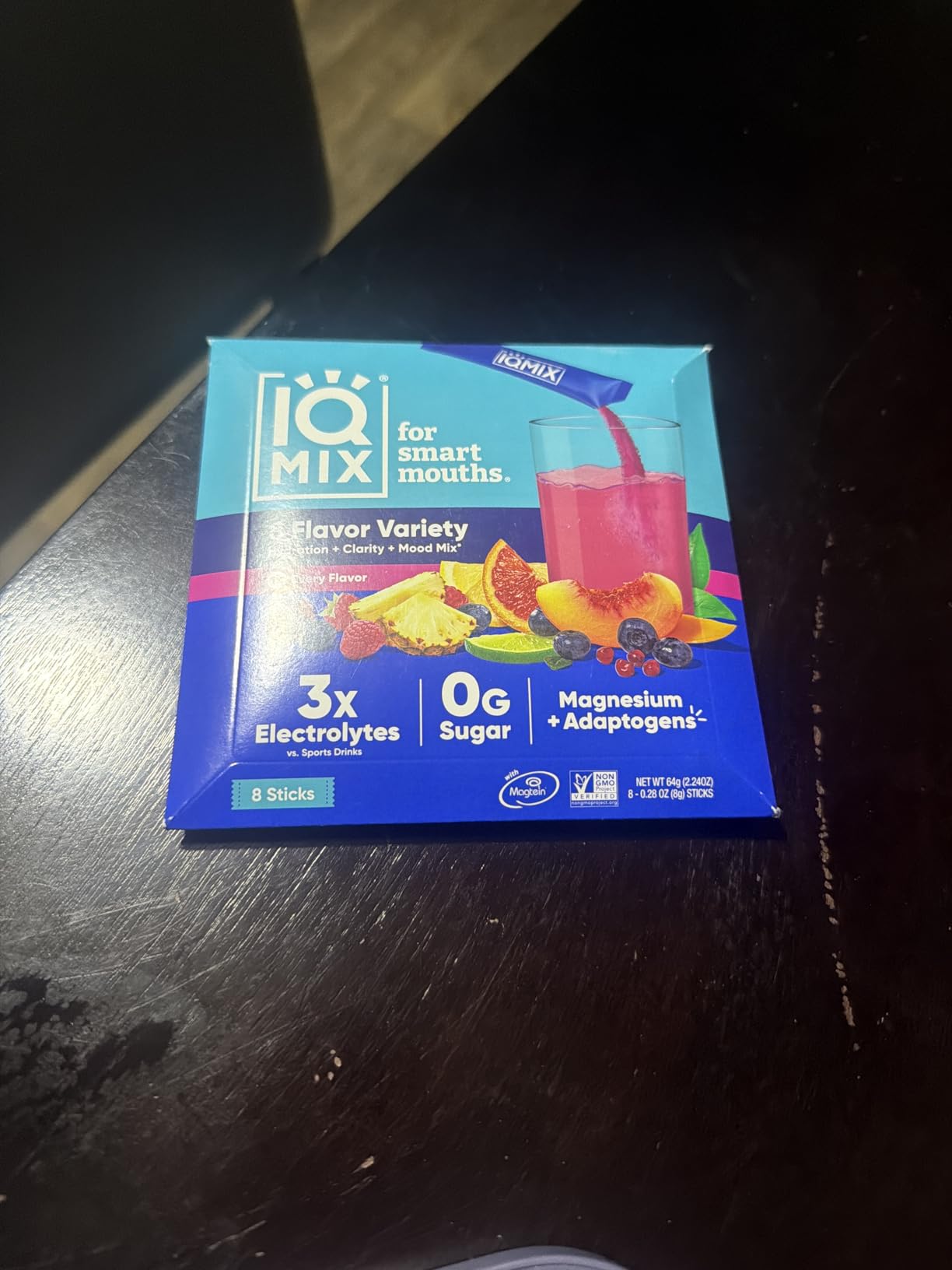 IQMIX Hydration Electrolyte Powder - 4-in-1 Formula for Hydration, Mental Clarity, Mood & Recovery - Sugar-Free, Keto Drink Mix with Magnesium L-Threonate & Lion's Mane - 8-Count Sampler (All Flavors) customer photo 2