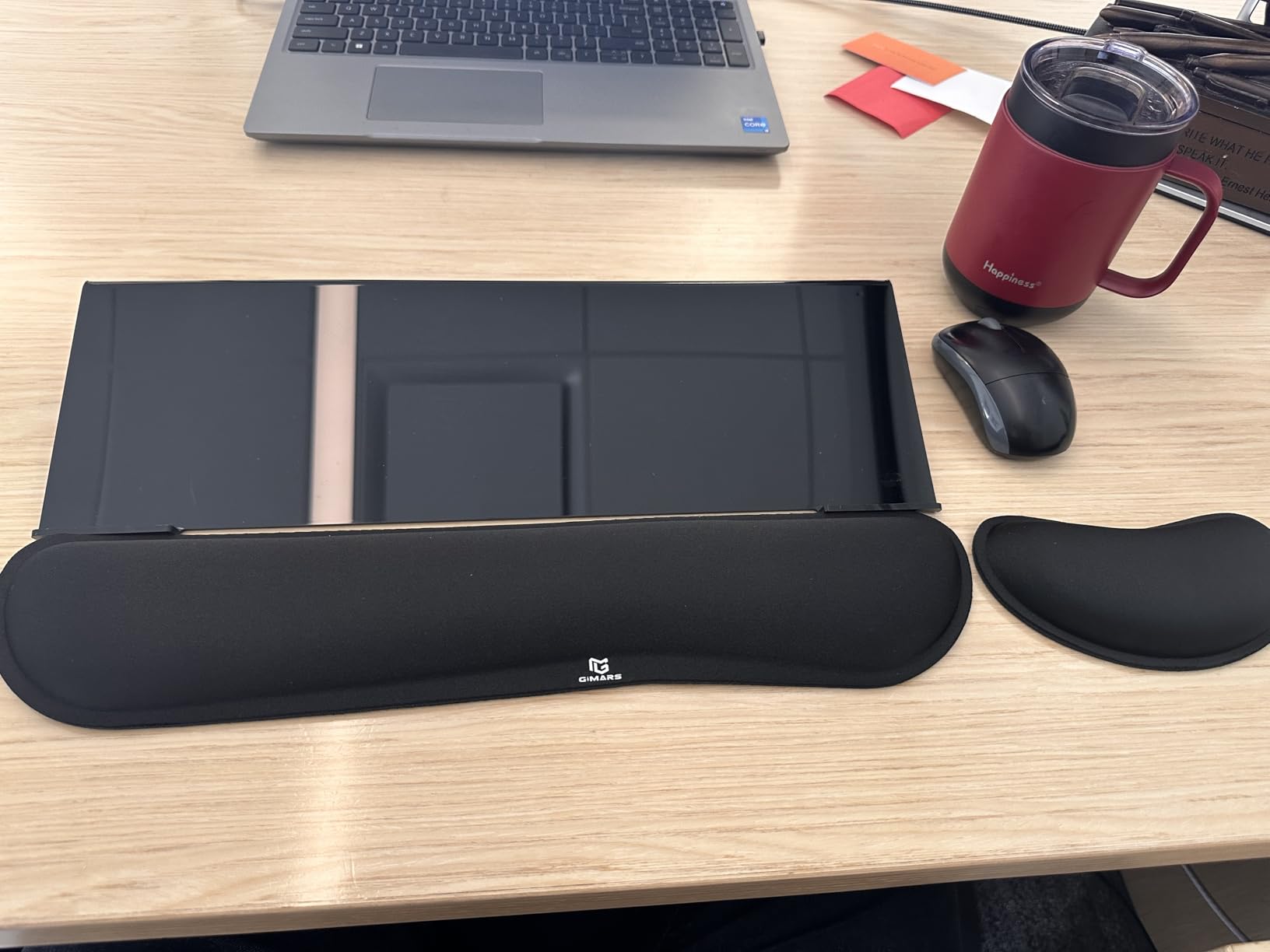 Computer Keyboard Stand PC Keyboard Stand, Acrylic Tilted Keyboard Stand for Ergonomic Typing Clear Keyboard Tray for Easy Typing and Working, Keyboard Holder with Silicone Non-Slip Case customer photo 2