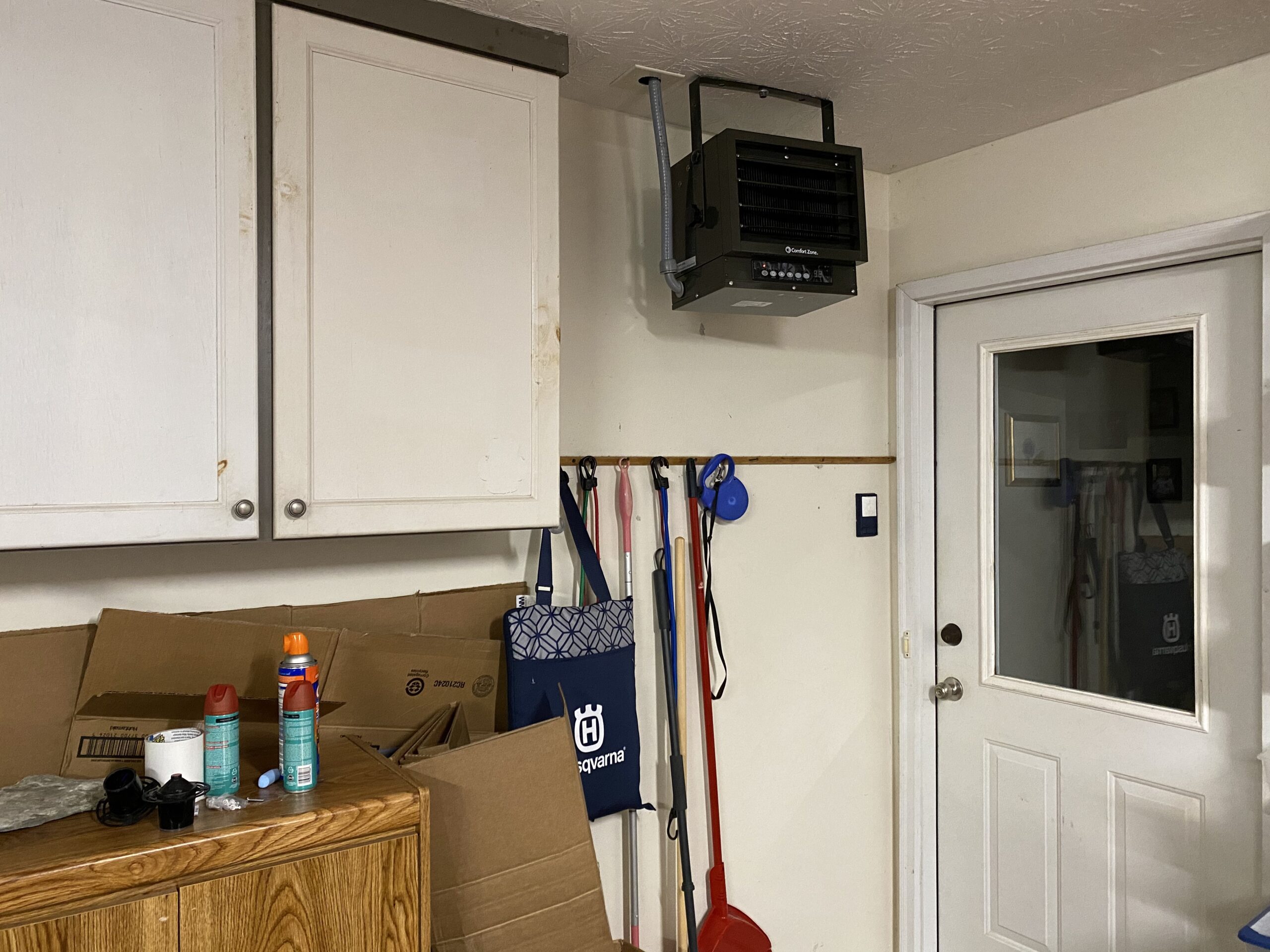 Comfort Zone Hard-Wired Ceiling Mount Garage Space Heater with Remote, 7,500 Watt, 240 Volt, Fan-Forced, Overheat Protection, Digital Thermostat, 12-Hour Timer, Ideal for Garage & Workshop, CZ230ERBK customer photo 2