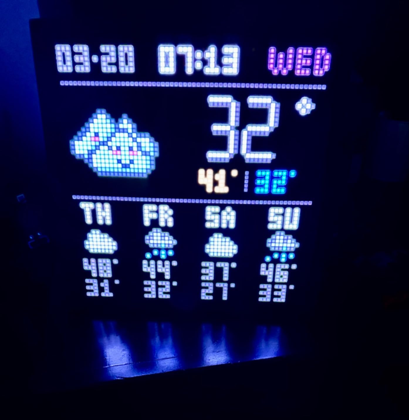 Divoom Pixoo-64 - WiFi Pixel Cloud Digital Frame with APP Control, 64 X 64 LED Panel Display Frame for Gaming Room Decoration/Social Media Fans Counter customer photo 2