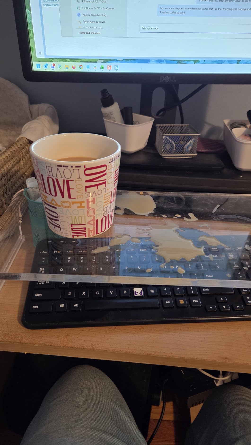 Clear Acrylic Monitor Stand,Keyboard Cover Protector Anti-Cat Prevent Cats from Touching Keyboard,Stand for Laptop, 1525-001 customer photo 2