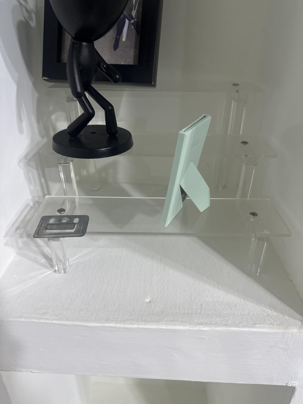 Kcrystenia Perfume Organizer Stand, 4 Tier Display Riser Shelf Compatible with Funko POPs Amiibo Nendoroids, Clear Acrylic Risers Display Stand, Lotion Holder Cupcake Shelf Shot Glass customer photo 2