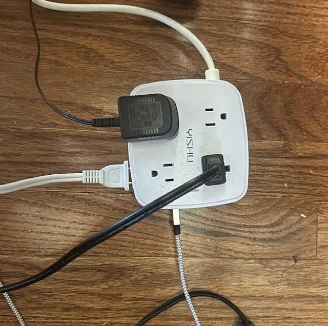 6 Ft Surge Protector Power Strip - 8 Widely Outlets with 4 USB Ports, 3 Side Outlet Extender with 6 Feet Extension Cord, Flat Plug, Wall Mount, Desk USB Charging Station, ETL,White customer photo 1
