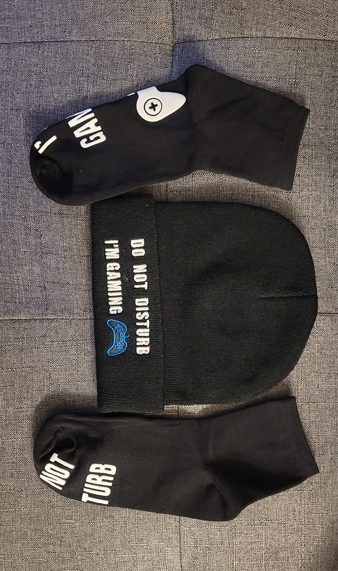 ANDOLO Do Not Disturb Gaming Socks, Beanie Baseball Cap Hat Valentines Fathers Day Gamer Christmas Gifts for Men Teenage Boys customer photo 1