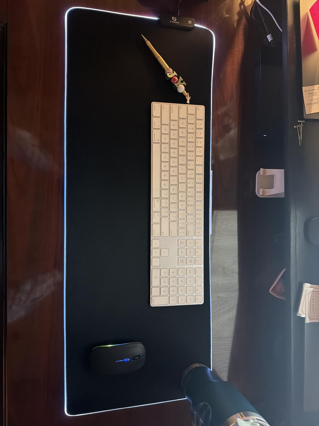 Gimars RGB Mouse Pad with Wrist Rest Support, 12 x 10 in Extra Large Ergonomic Gaming Mouse Pad with 10 LED Lighting Modes, Non-Slip Rubber Base for PC Gaming & Office customer photo 1