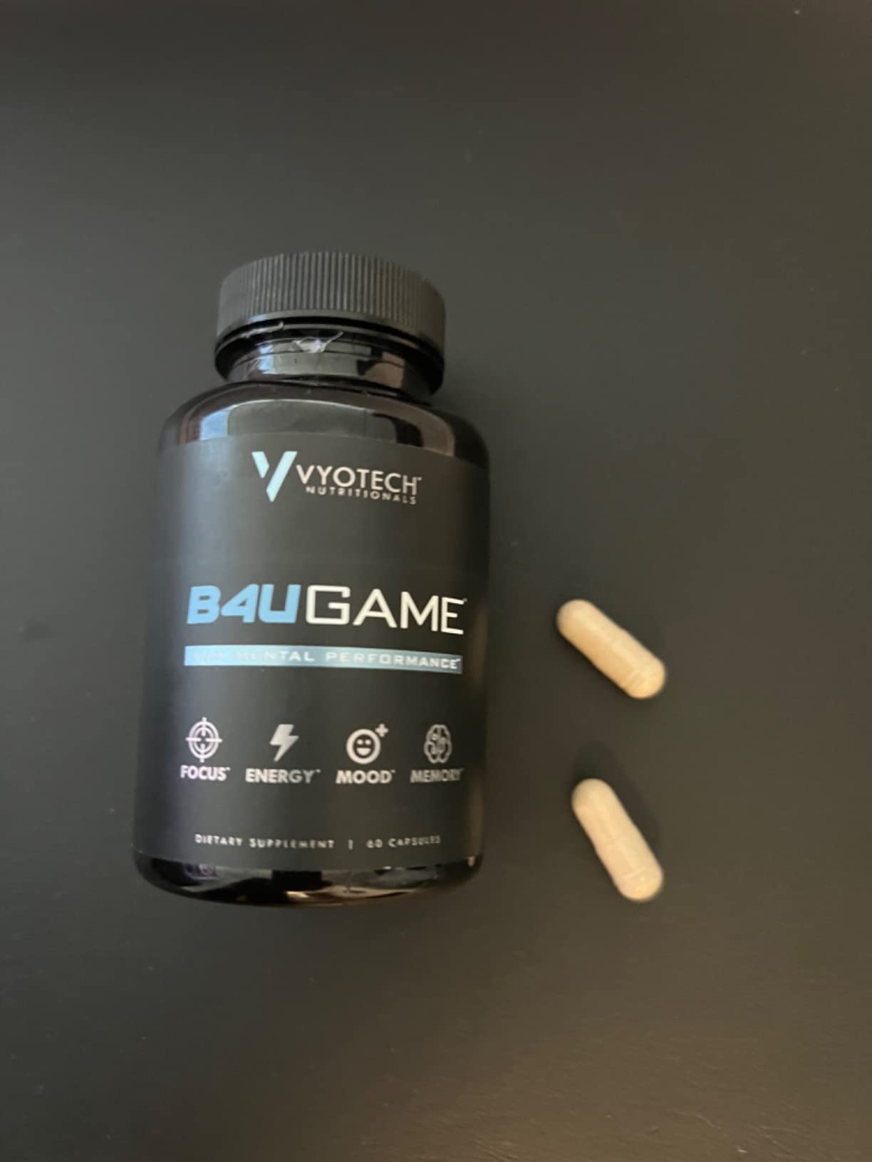 B4UGAME Brain Booster Supplement | Max Mental Performance | Nootropic for Focus, Clarity, Memory, Mood, Energy & Concentration | DMAE, L-Tyrosine, Alpha-GPC, S7 Blend | 3rd Party Tested | 60 Capsules customer photo 2