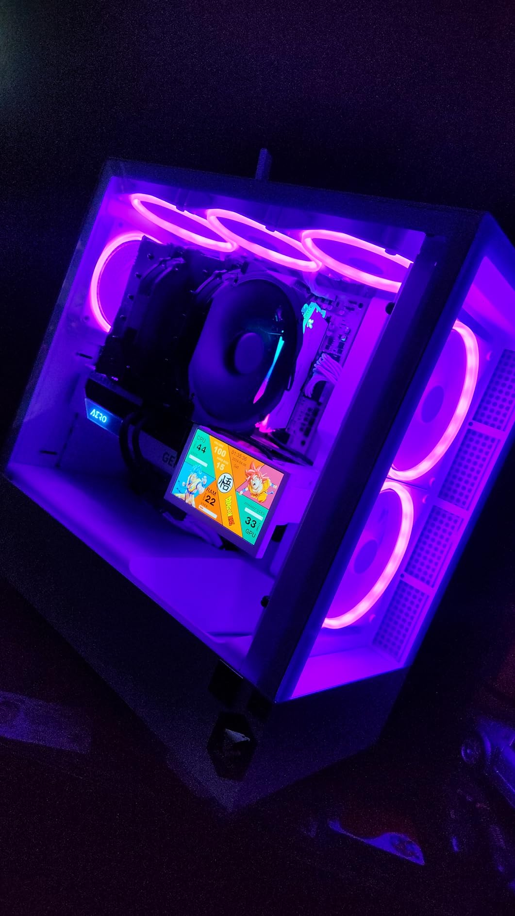 F120 RGB Triple Pack - 3 x 120mm RGB PWM PC Fans with RGB Controller - High Airflow, Low Noise - Fluid Dynamic Bearing - CAM Software Control - 18 LEDs per Fan - Black customer photo 1