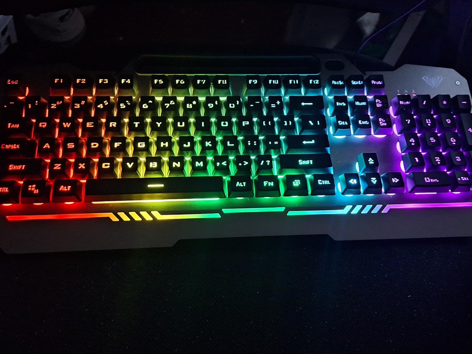 AULA Keyboard, T102 104 Keys Gaming Keyboard and Mouse Combo with RGB Backlit Number Pad, All-Metal Panel Waterproof Light Up PC Keyboard, USB Wired Computer Keyboards Gaming for Win XP/7/8/10 PC Gamer customer photo 1