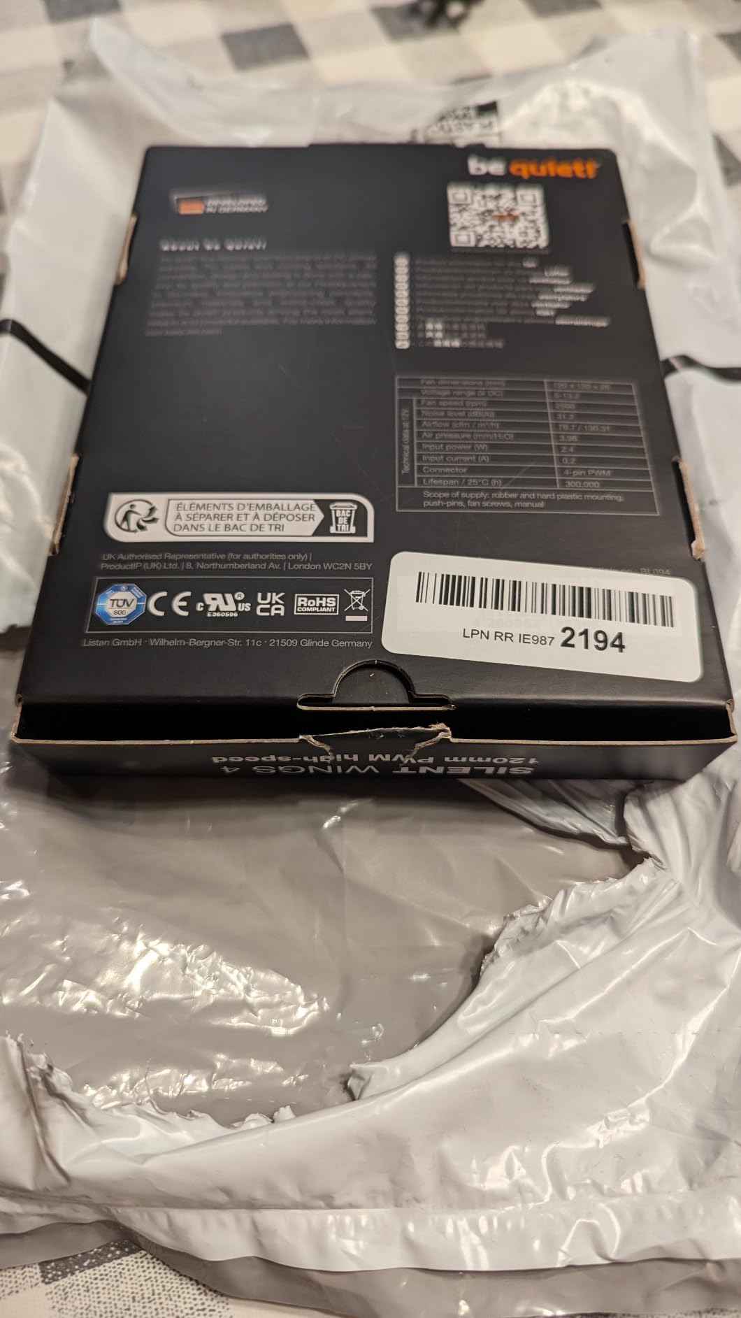 Silent Wings 4 120mm PWM High Speed 2500 RPM Premium Low Noise Cooling Fan | 4-Pin customer photo 2