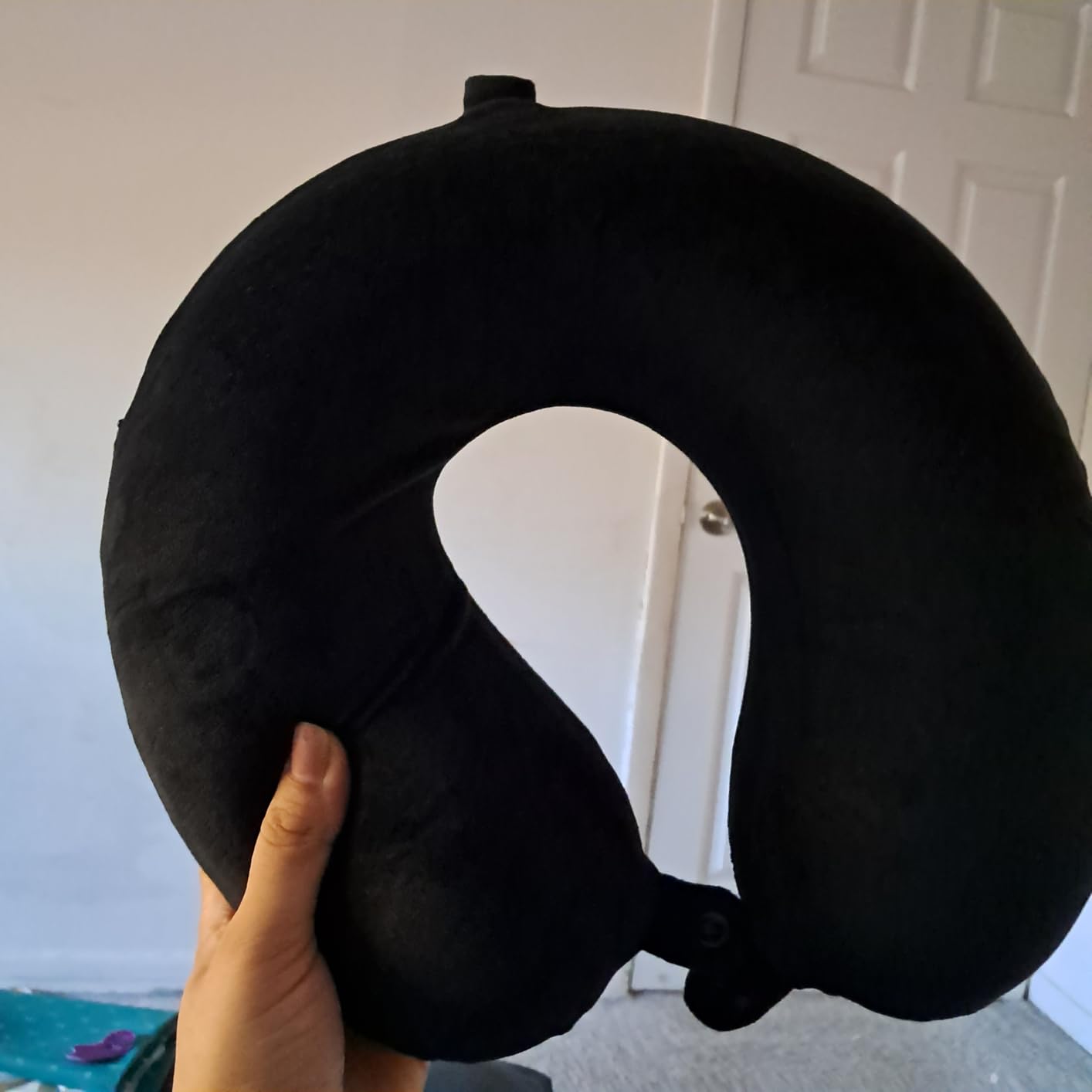 Travel Pillow 100% Pure Comfortable U Shape Memory Foam Pillows Neck and Head Support Portable Travel Neck Pillow Suitable for Planes Airplane for Traveling,Train,Self-Drivingng Car,(Grey) customer photo 1