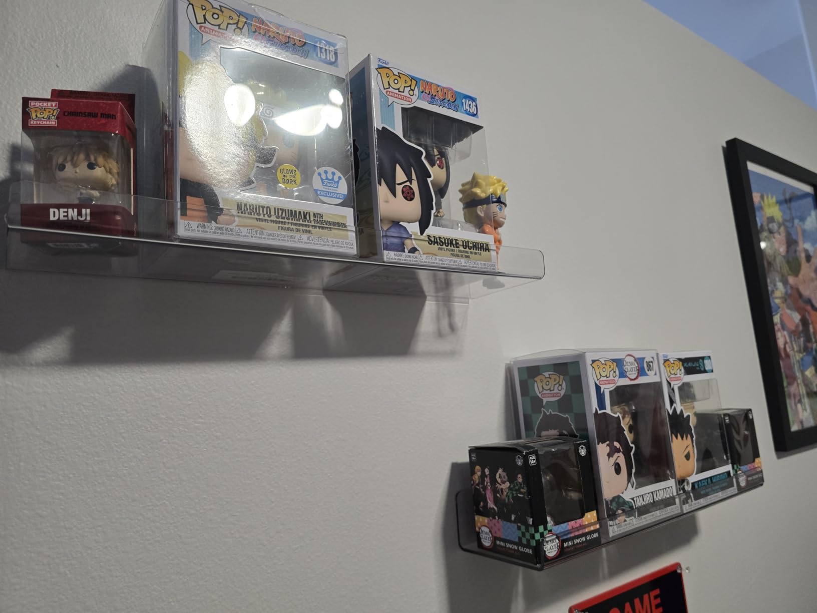 upsimples 6 Pack Acrylic Shelves for Wall Storage, 15