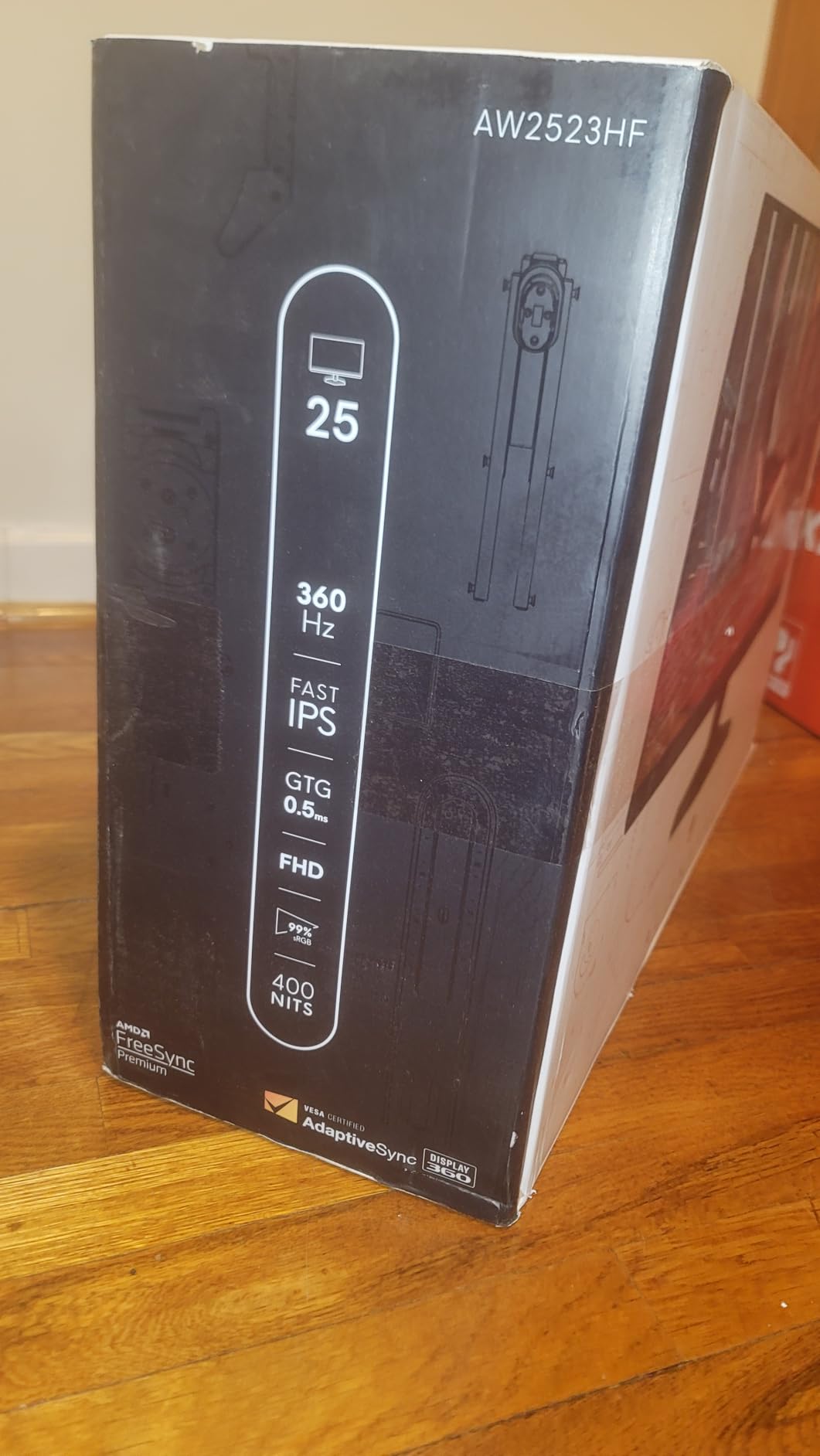 Alienware 25 Gaming Monitor AW2523HF 24.5 IPS LED Full HD (1920 x 1080) 360Hz Display - AMD FreeSync - VESA - Monitor (USB, HDMI) Height/Tilt/Swivel/Pivot Adjustability - Dark side of the Moon customer photo 1