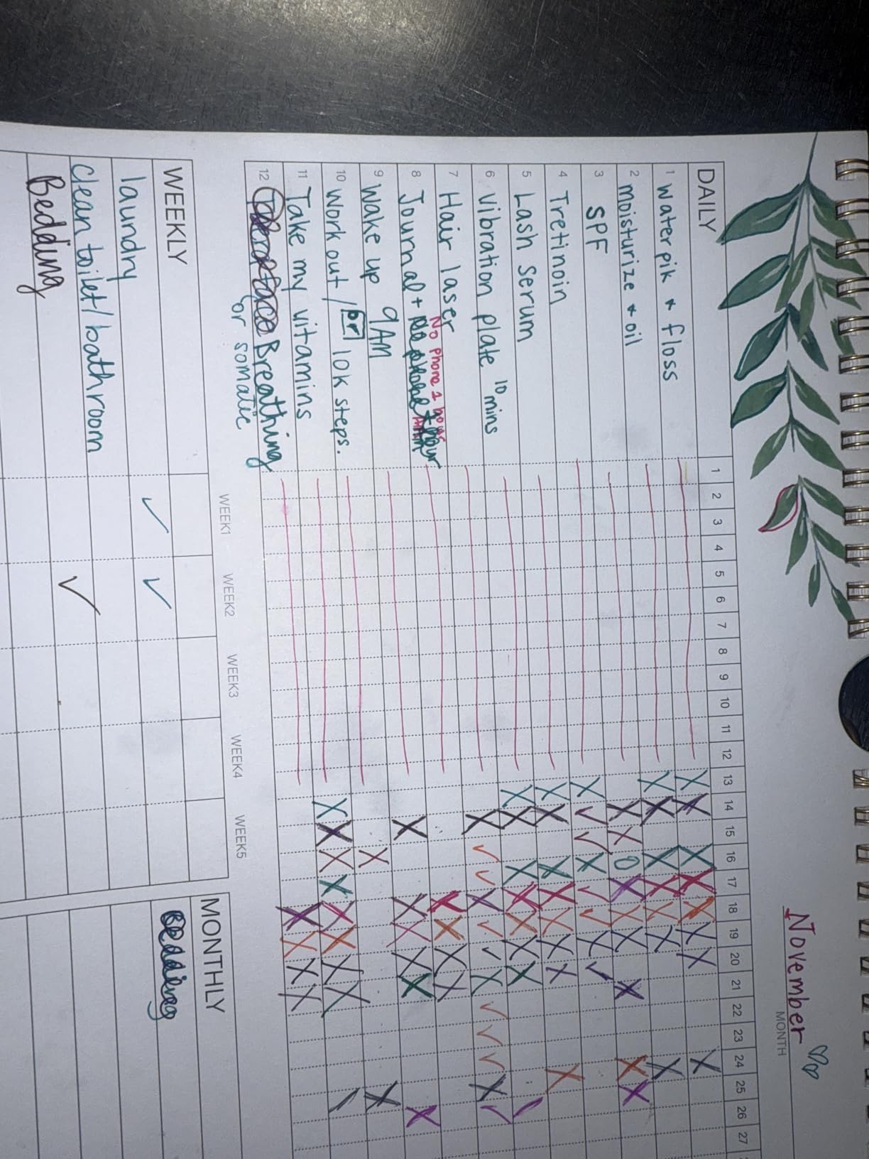 Habit Tracker Calendar- 12 Months Undated Daily, Weekly & Monthly Period Habit Tracker Journal, Writable Habits Track Calendar for Goal Setting, Boost Productivity, Workout Motivation & Self Care Tool customer photo 2