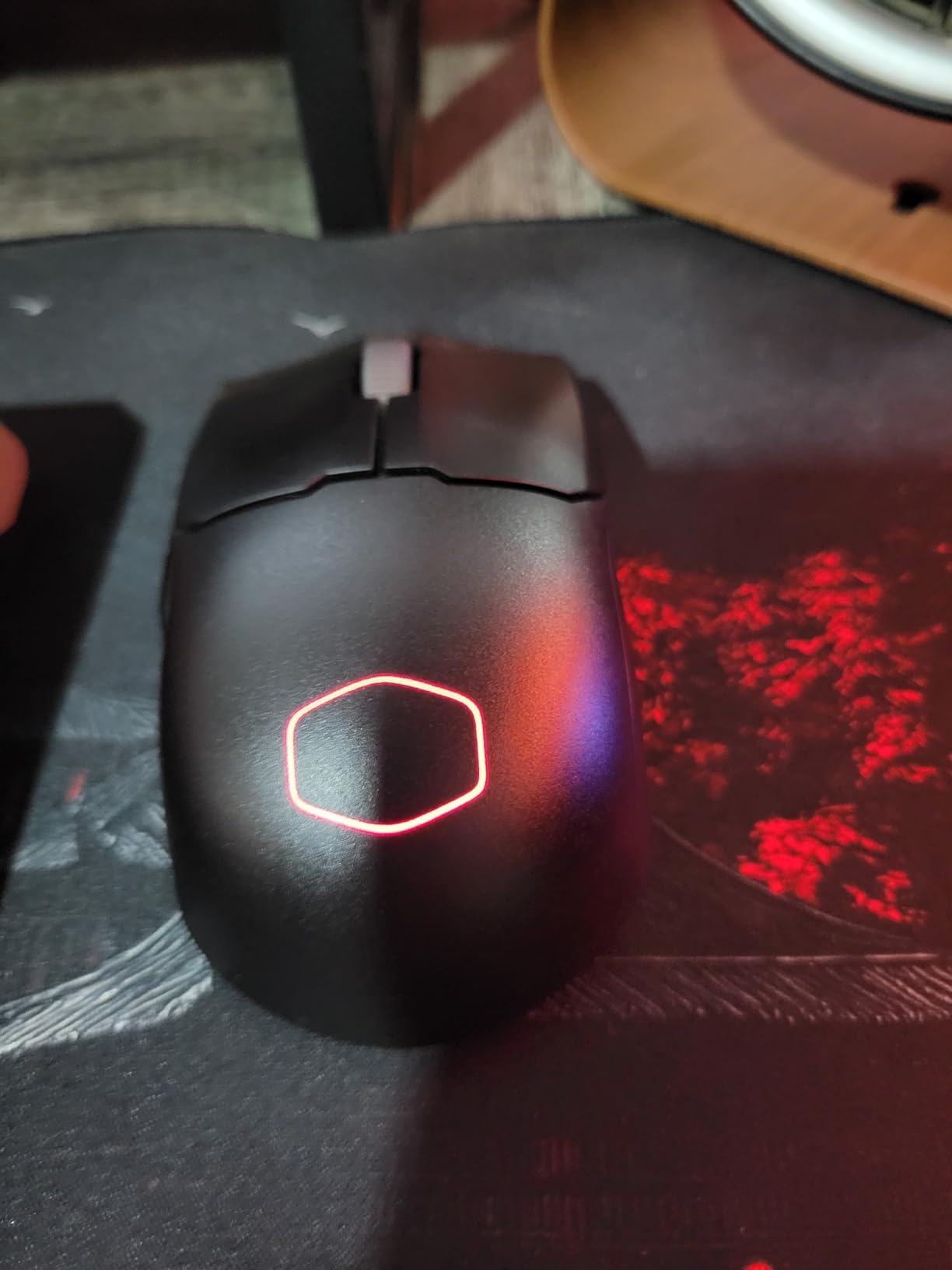 MM712 Wireless Gaming Mouse Black with Adjustable 19,000 DPI, 2.4GHz and Bluetooth, Ultraweave Cable, PTFE Feet, RGB Lighting customer photo 1