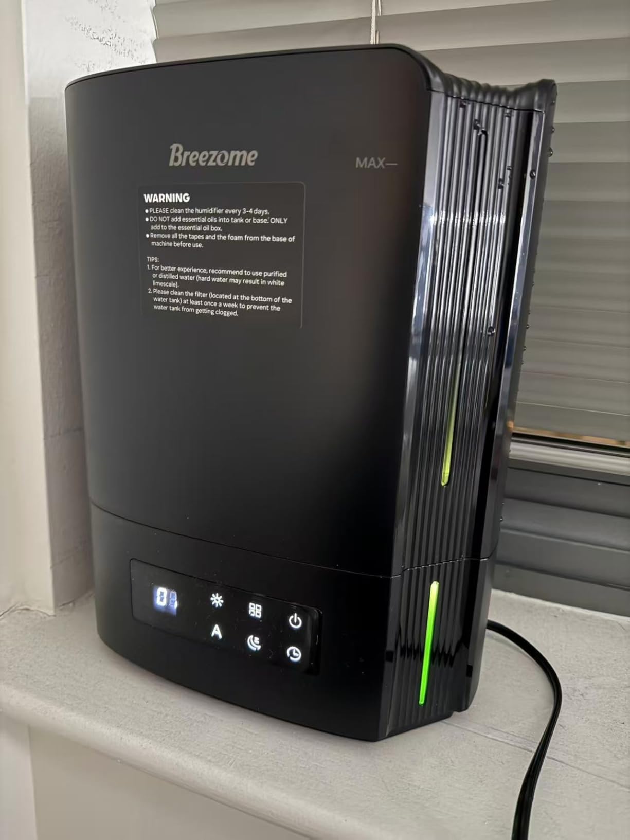 BREEZOME 6L Humidifiers for Bedroom Large Room & Essential Oil Diffuser, Ultrasonic Top Fill Cool Mist Humidifiers for Baby, Plants, Nursery Last up to 60 Hours, Smart Humidistat Control, Quiet, Black customer photo 1