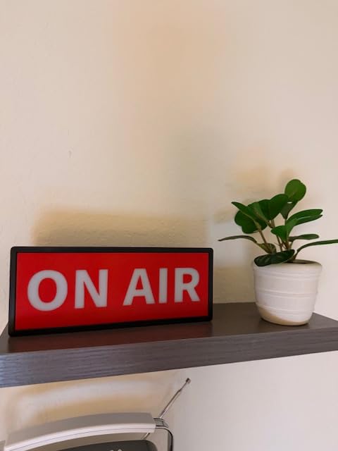 NPW On Air LED Retro Sign Light - LED Desk Sign for Home Office, Streamers, YouTube, Podcast & Zoom Setup customer photo 1