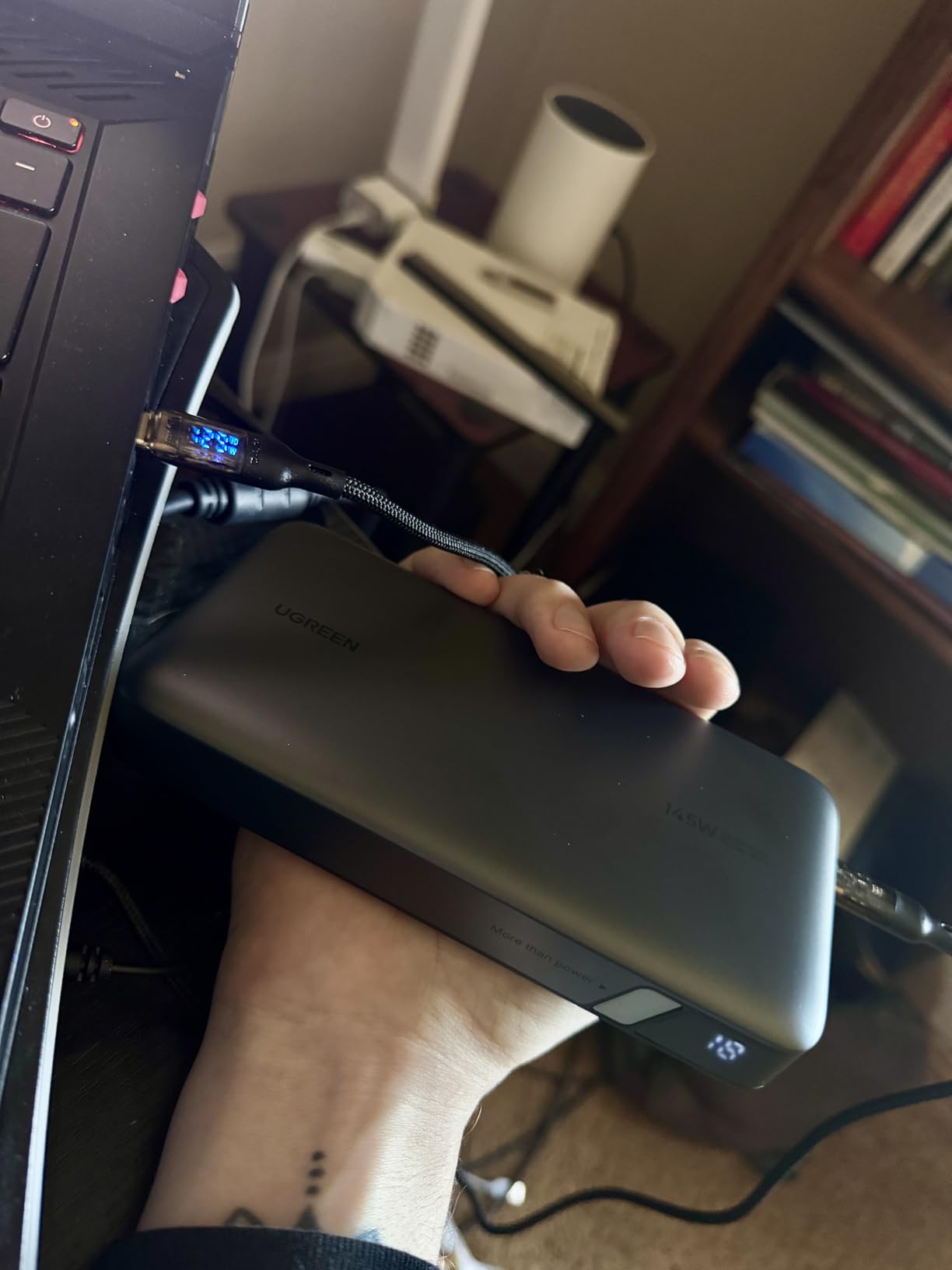 UGREEN Power Bank 25,000mAh 145W Laptop Portable Charger, Nexode 3-Port USB C PD Battery Pack, for MacBook Pro/Air, Dell XPS, iPhone 17/16/15/14, Galaxy S26 Steam Deck, iPad, and More customer photo 1