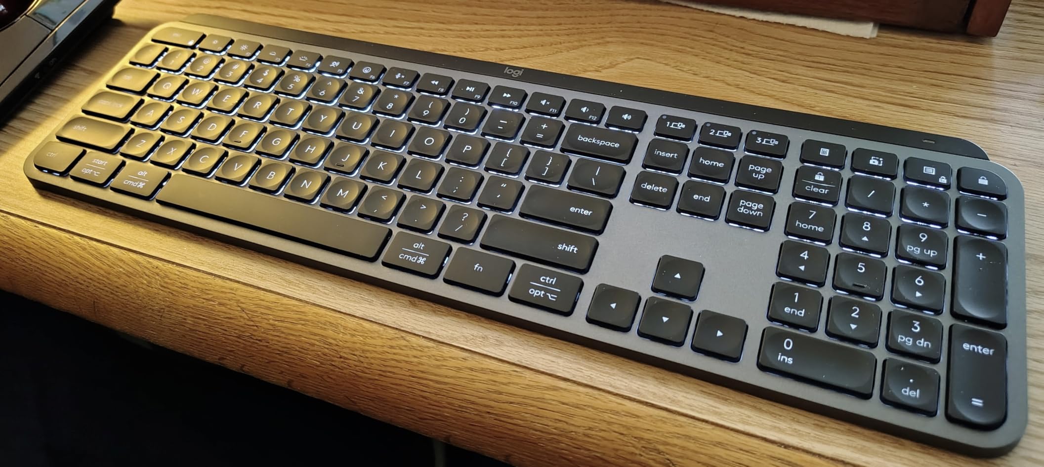 Logitech MX Keys S Wireless Keyboard, Low Profile, Fluid Precise Quiet Typing, Programmable Keys, Backlighting, Bluetooth, USB C Rechargeable, for Windows PC, Linux, Chrome, Mac - Graphite customer photo 1