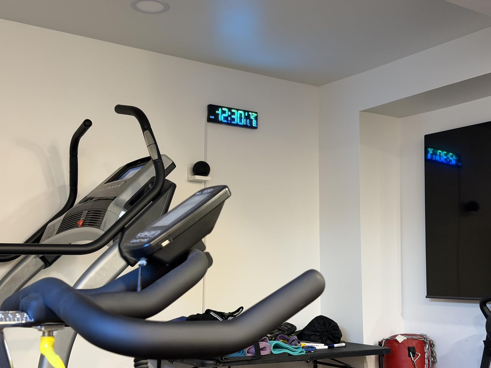 Soobest Digital Wall Clock with Seconds for Gym, Remote Countdown Timer Large LED Display 5 Dimmer (10.2