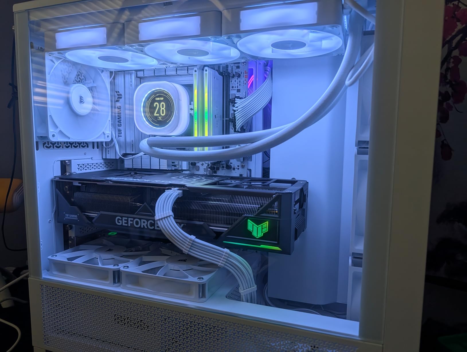 EZDIY-FAB GPU Power Sleeved Cable Extension, 16pin(12+4) 12VHPWR PCIe 5.0 Connector Male to 3X PCIE 8 PIN for RTX4070ti/ 4080/ 3090Ti, with Pre-Installed Cable Combs-16AWG/Black customer photo 1