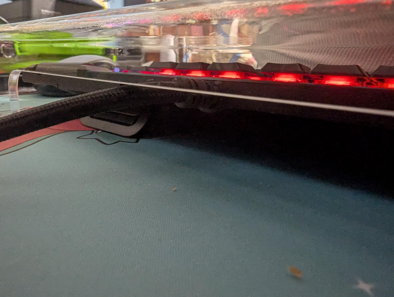 Acrylic Computer Keyboard Cover, Mechanical Keyboard Dust Cover PC Keyboard Cat Protector, Cat Keyboard Protector (2 Pack, Clear) customer photo 1